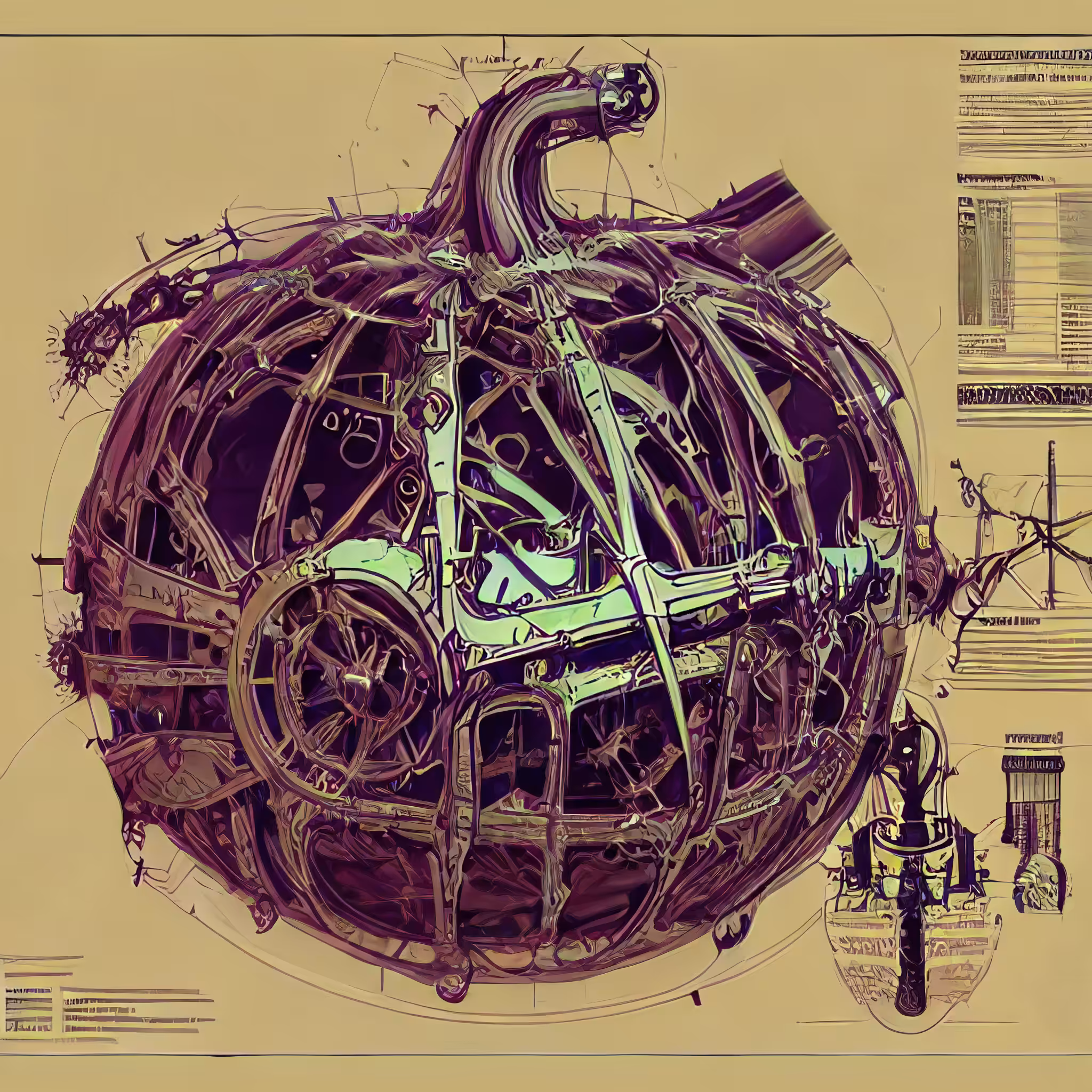 Mecha-pumpkin blueprint #3