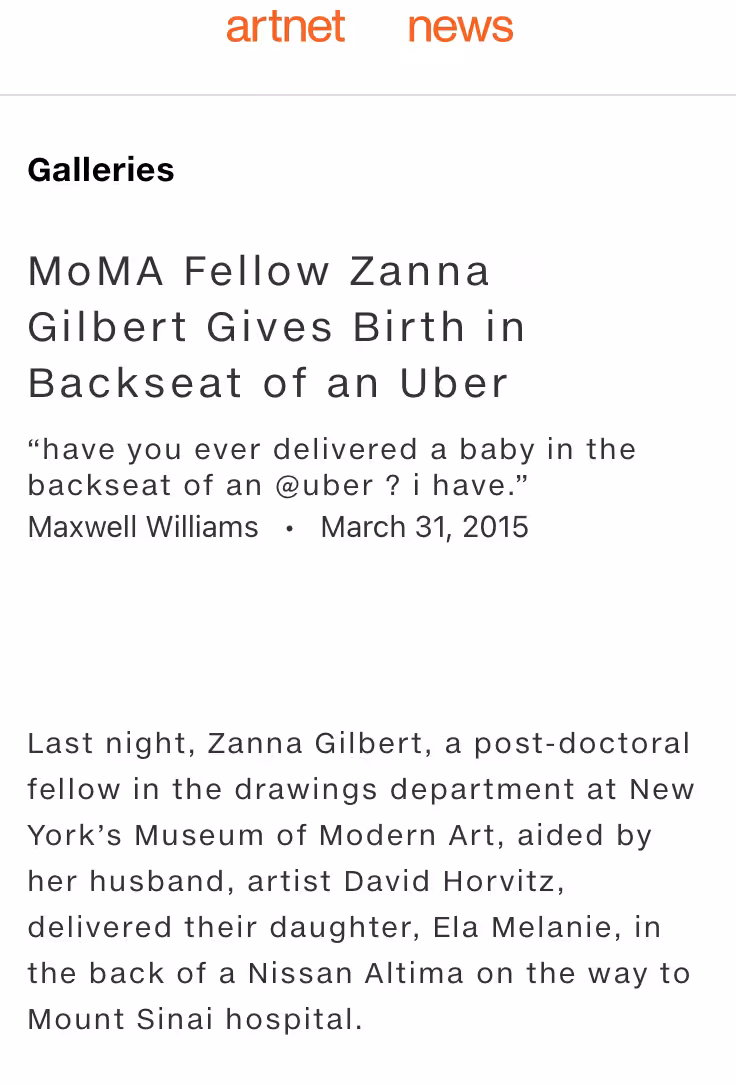 Baby born in the back of an uber (ARTNETNEWS_EDTN)