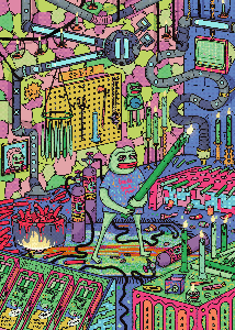 Tezpepe Series 1: Fake Basel 2024: Pepe: God Candle Maker