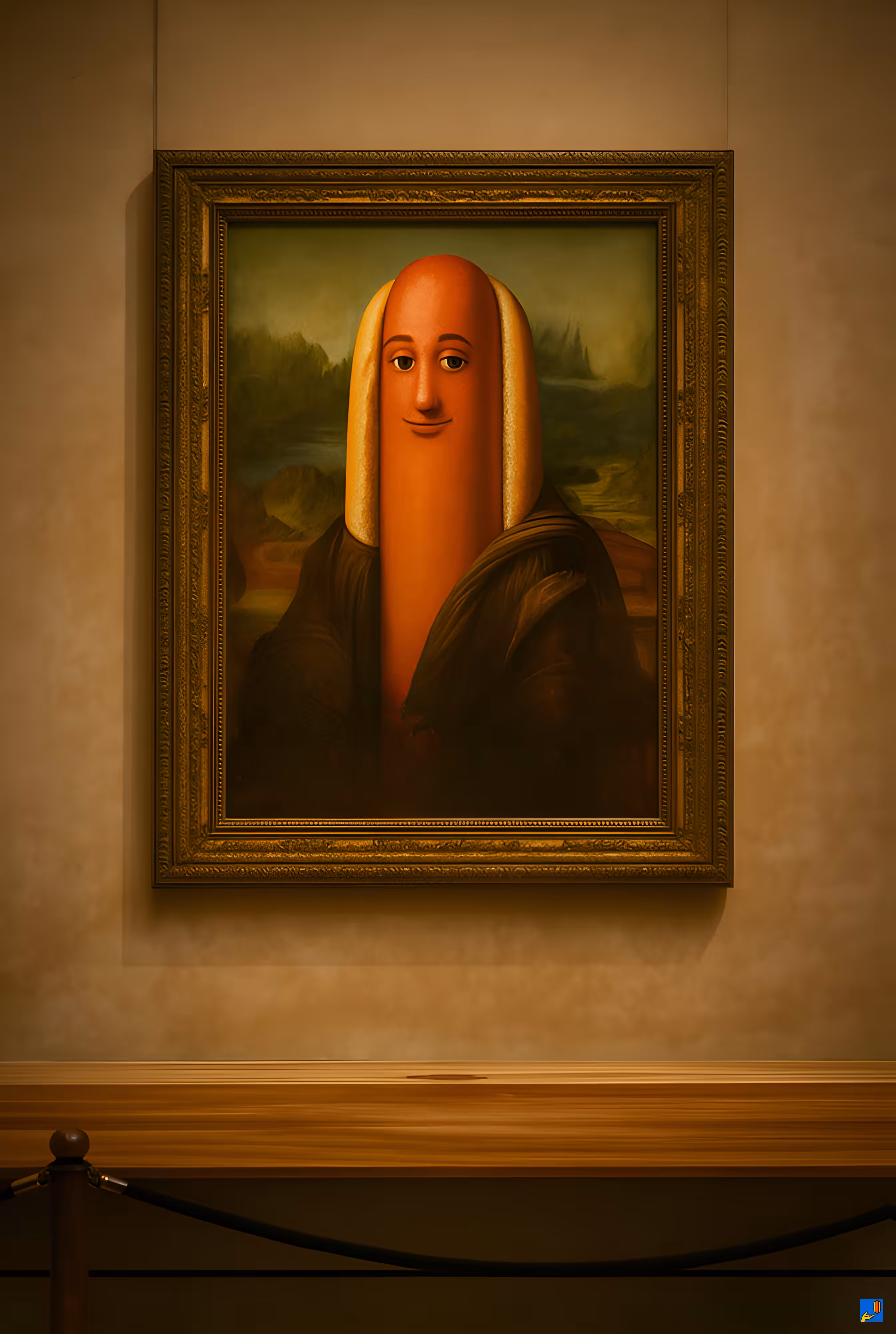 Hot Dog Mona Lisa