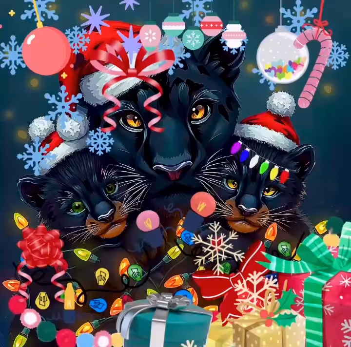 The Festive Panther Cubs 
