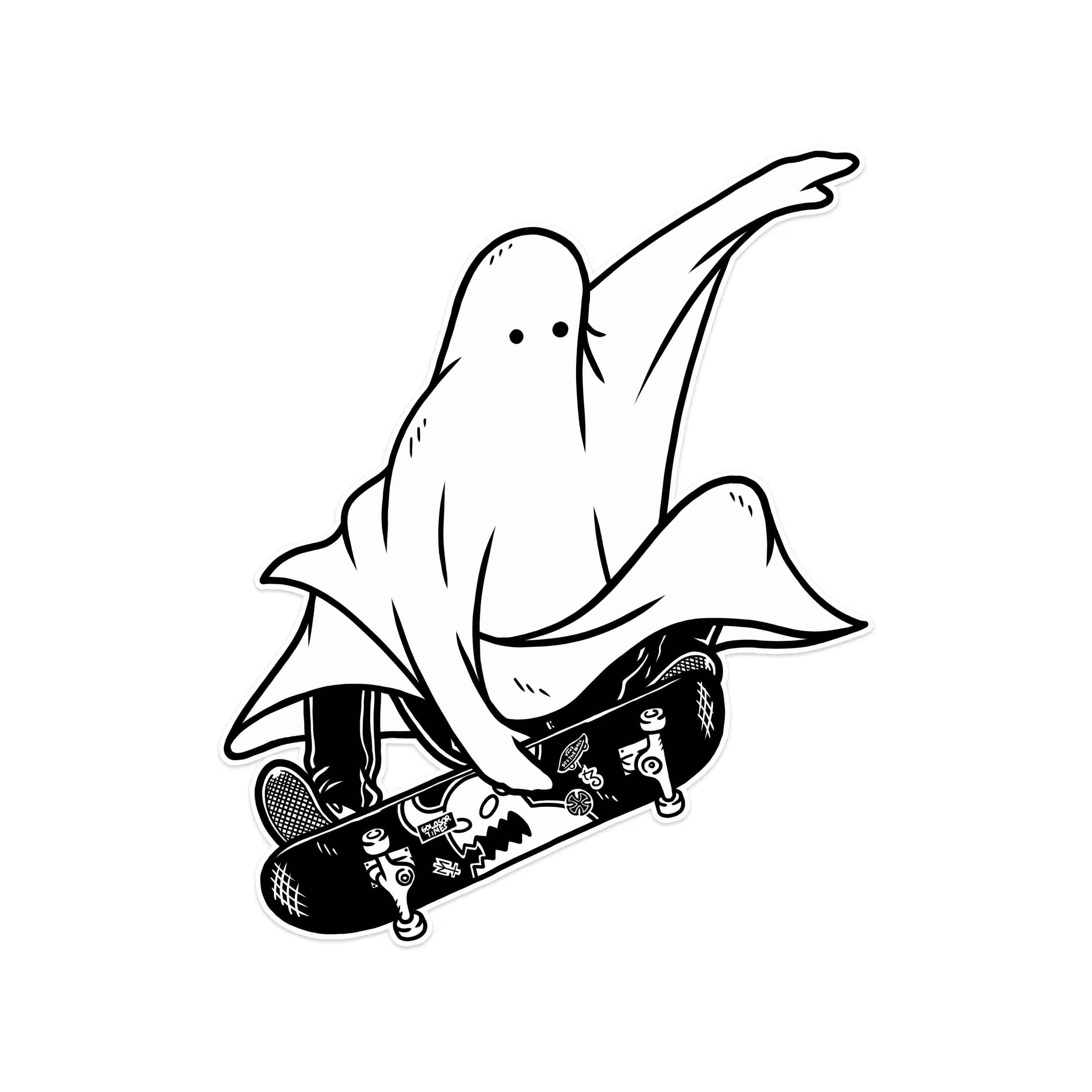 Ghostie With Skateboard