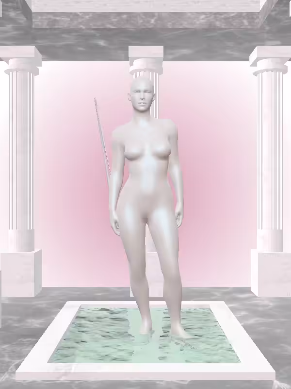 HeavenComputer: The Threatening Matte Ivory Woman #2659