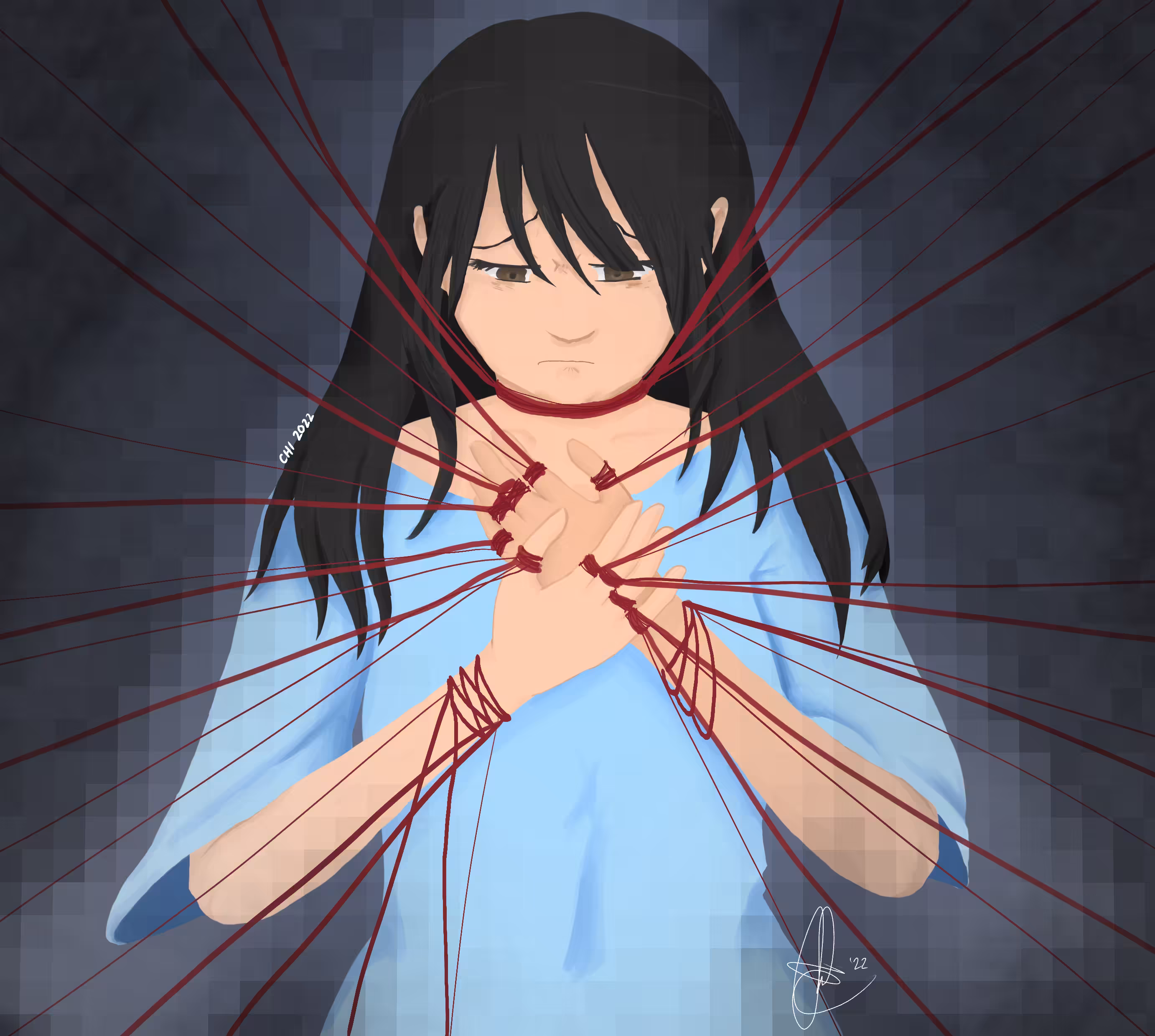 tied down