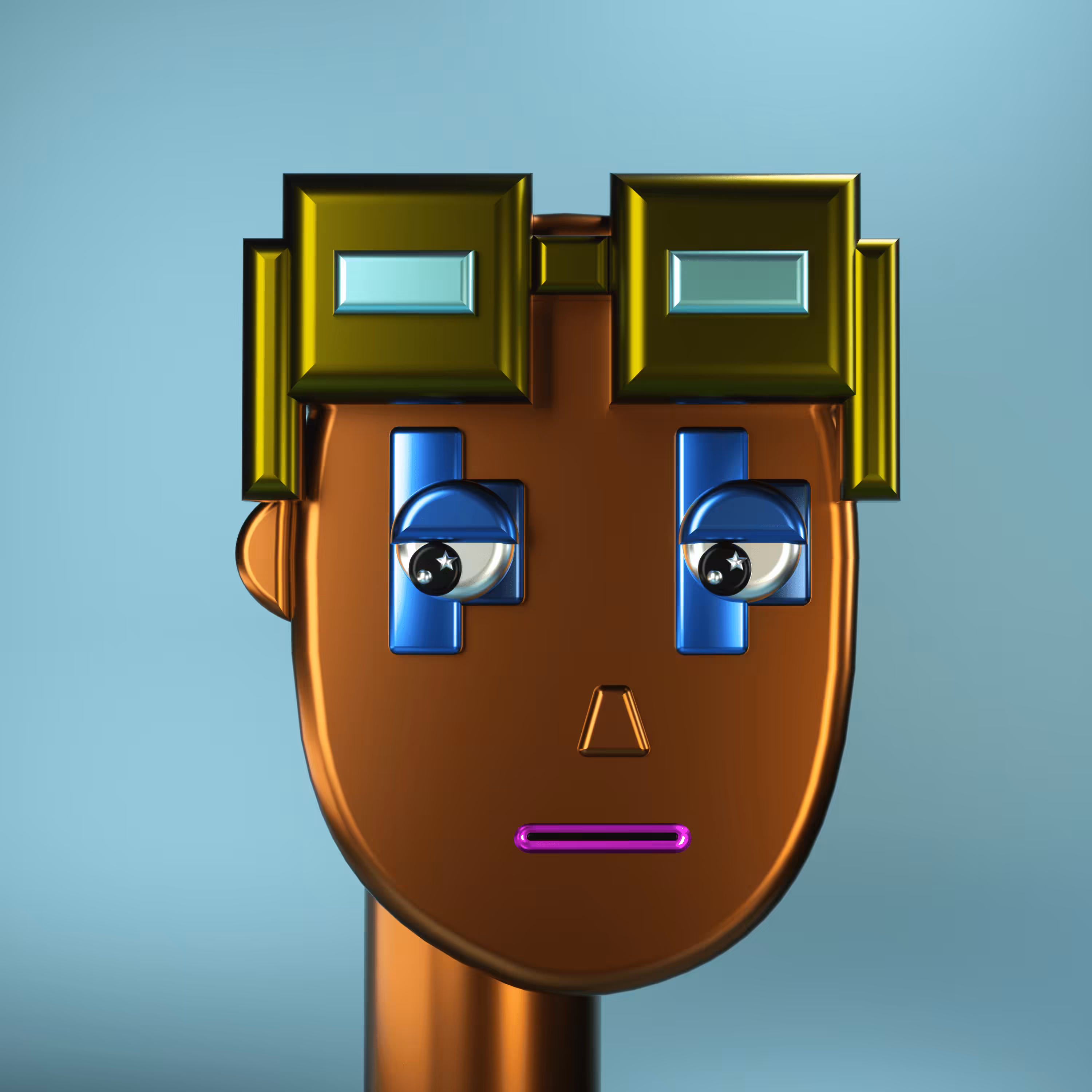 3D Chrome Punks: 3D Chrome Punk #0554