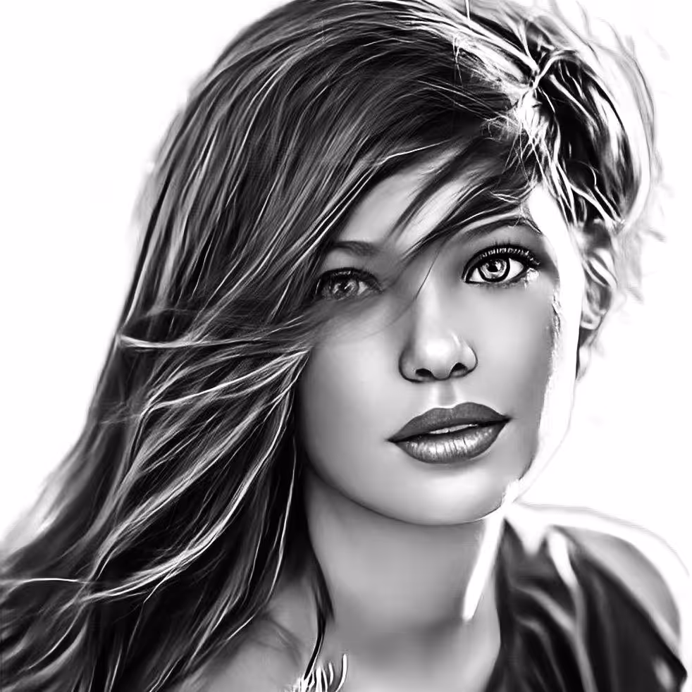 Portrait painting of a beautiful girl #018