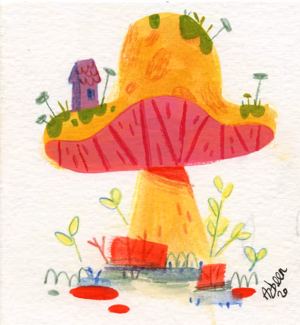Yellow mushroom House