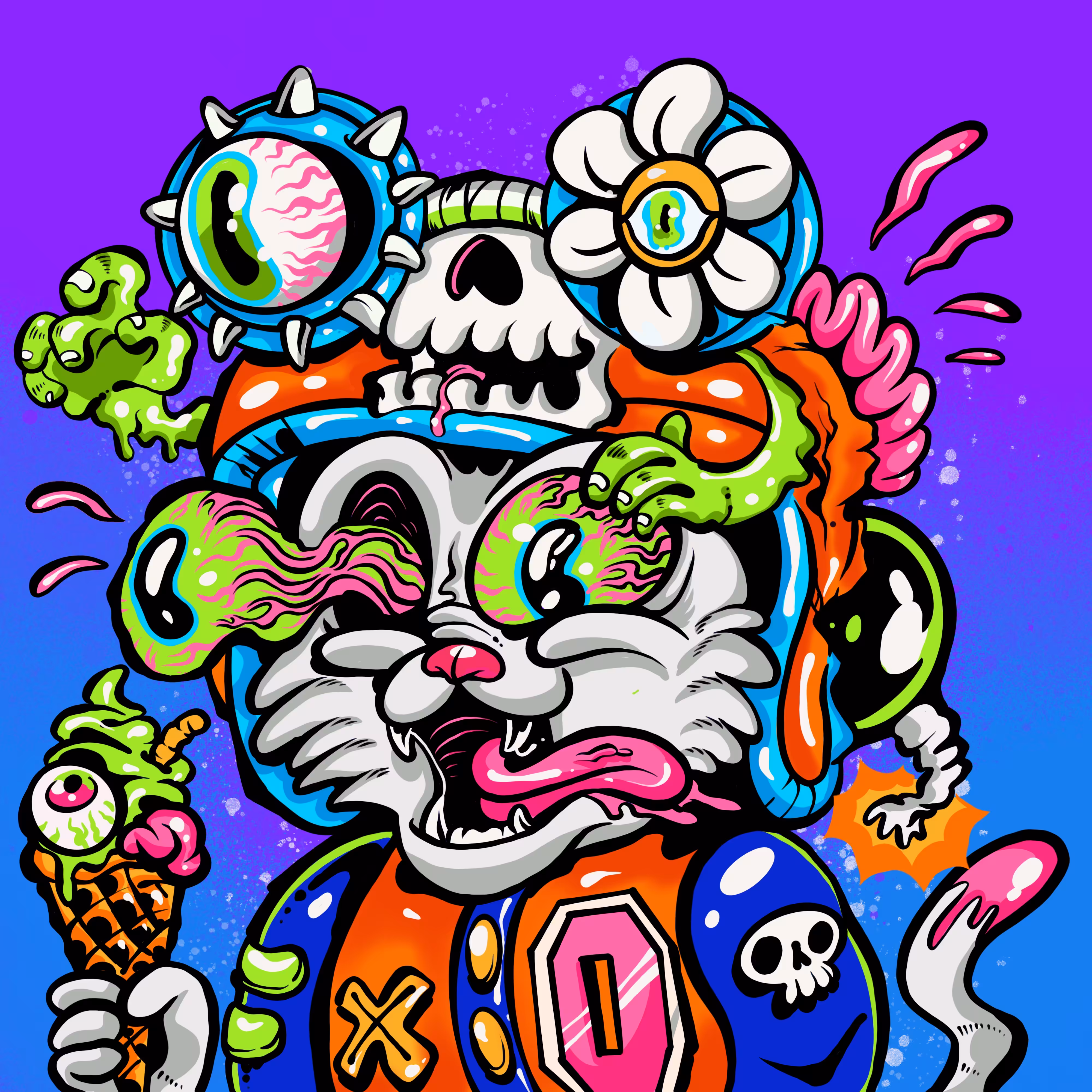 owangeboy and frens #40 - zombie cat by Rico Fopi