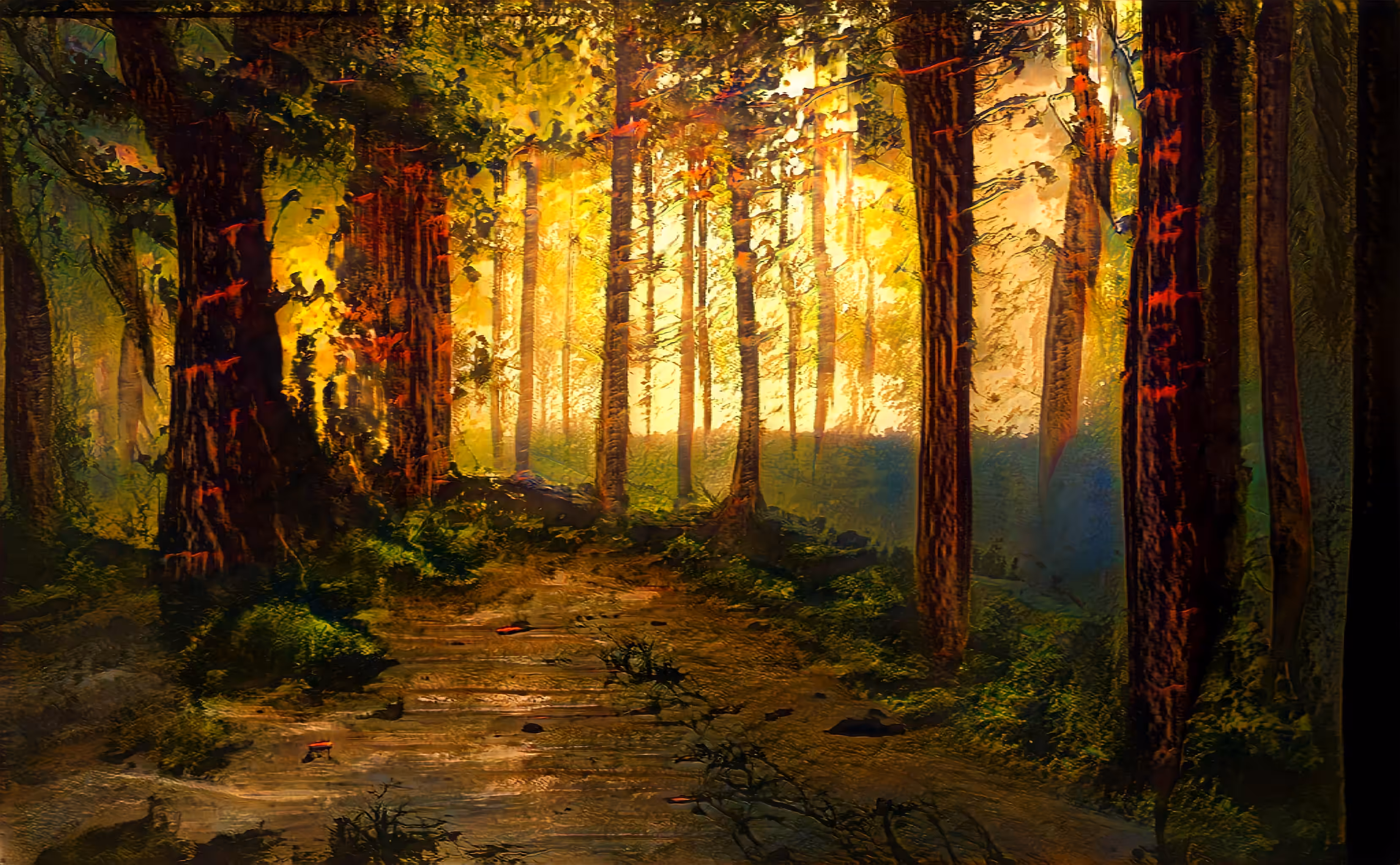 AI Landscapes #0009 Forbidden forest