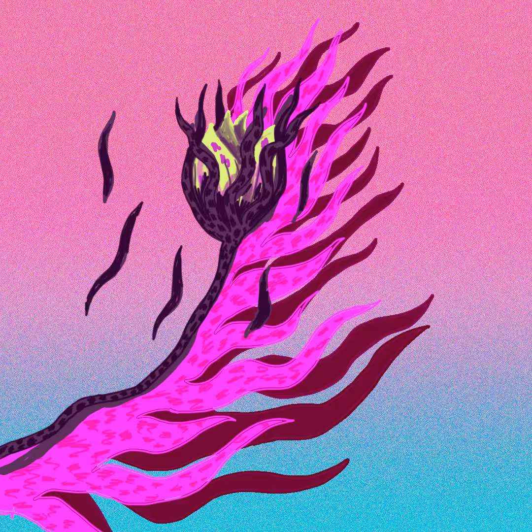 A flower becoming energy