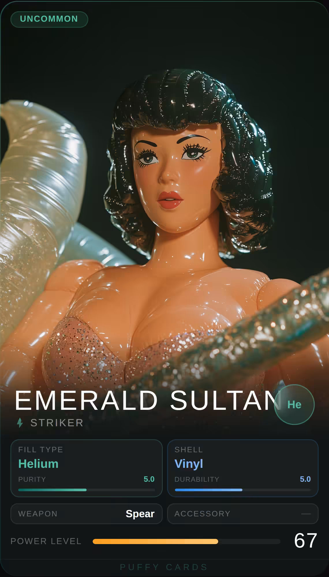 Puffy Cards: Emerald Sultan