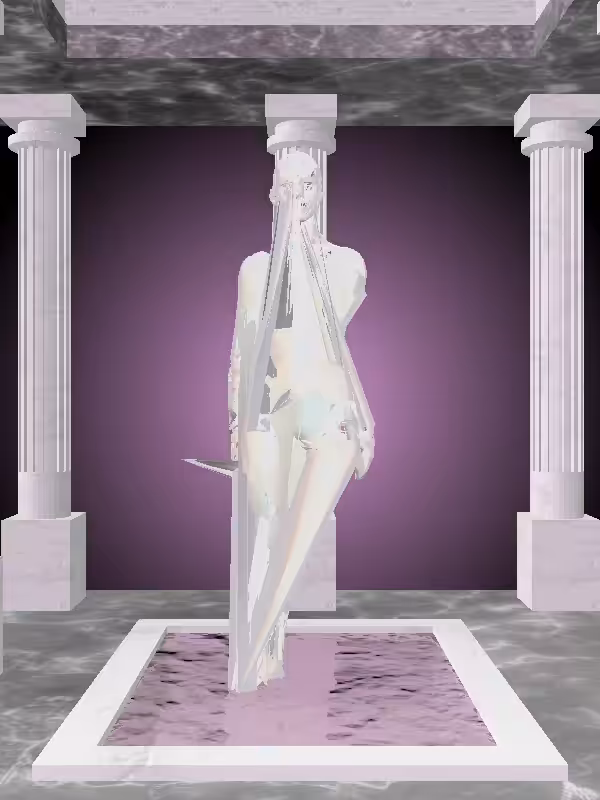 HeavenComputer: The Phone Calling Dusky Pale Pink Woman #6207
