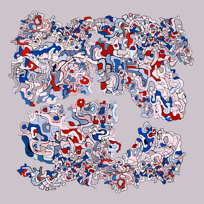Swim in Dubuffet Thought #34