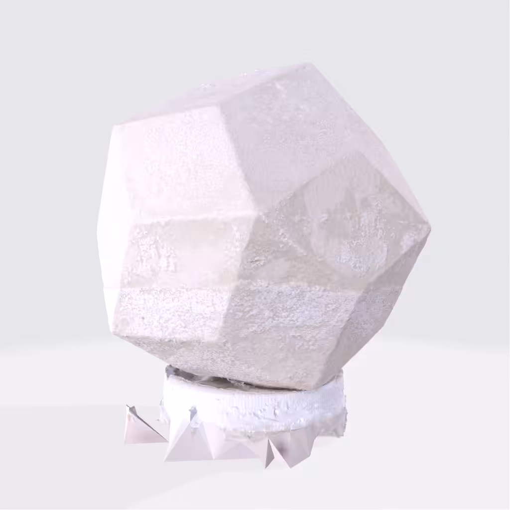 Rhombic Triacontahedron with Salt
