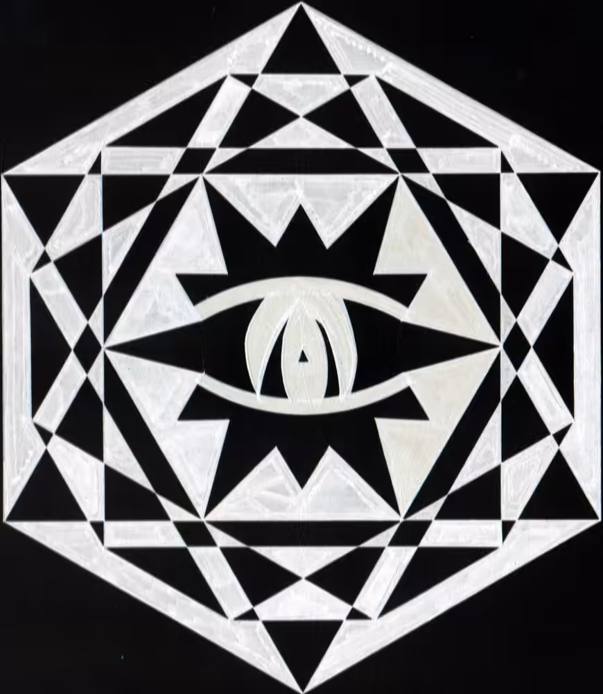 No.8 Sacred Geometry hand drawn invert