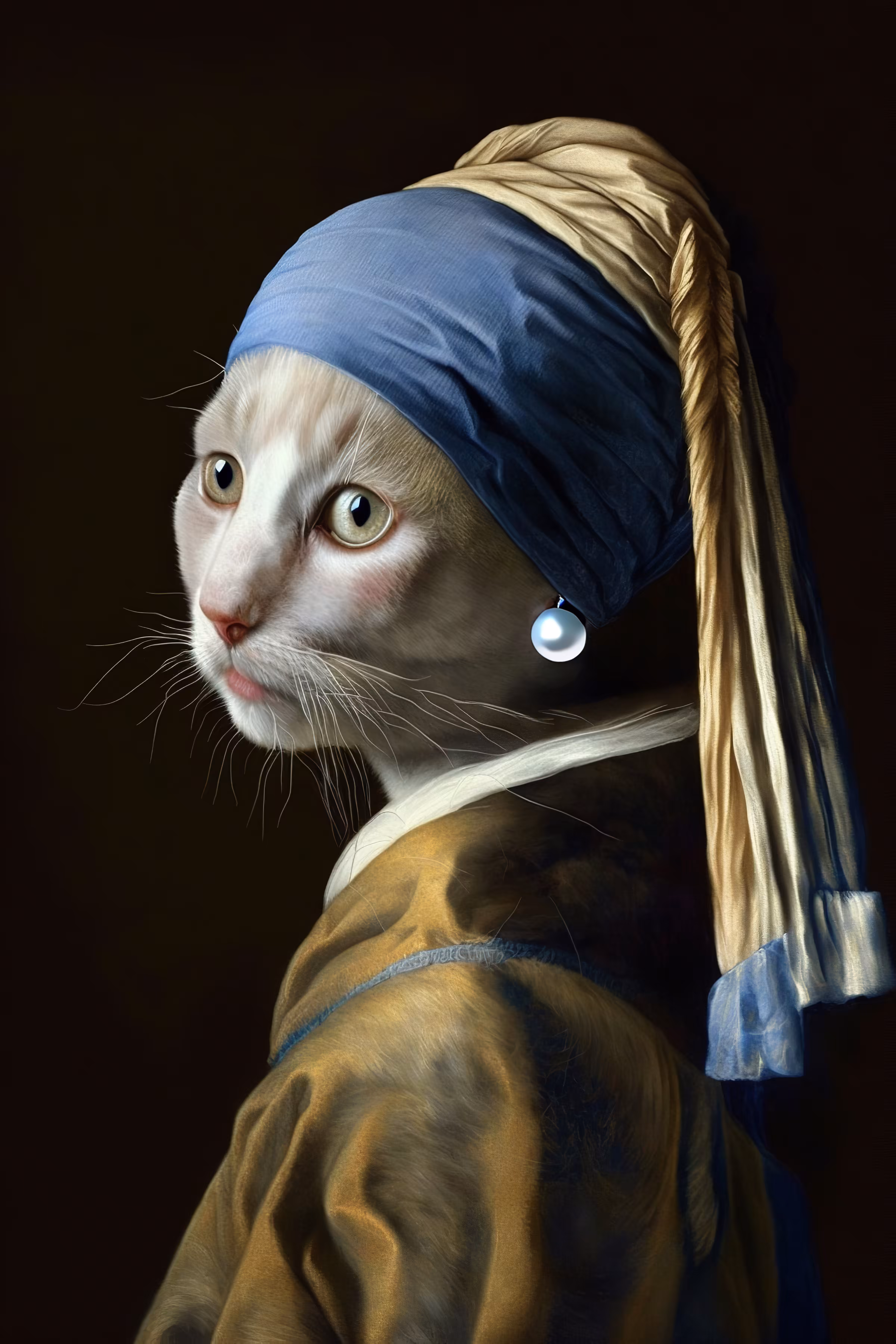 Cat with a Pearl Earring 