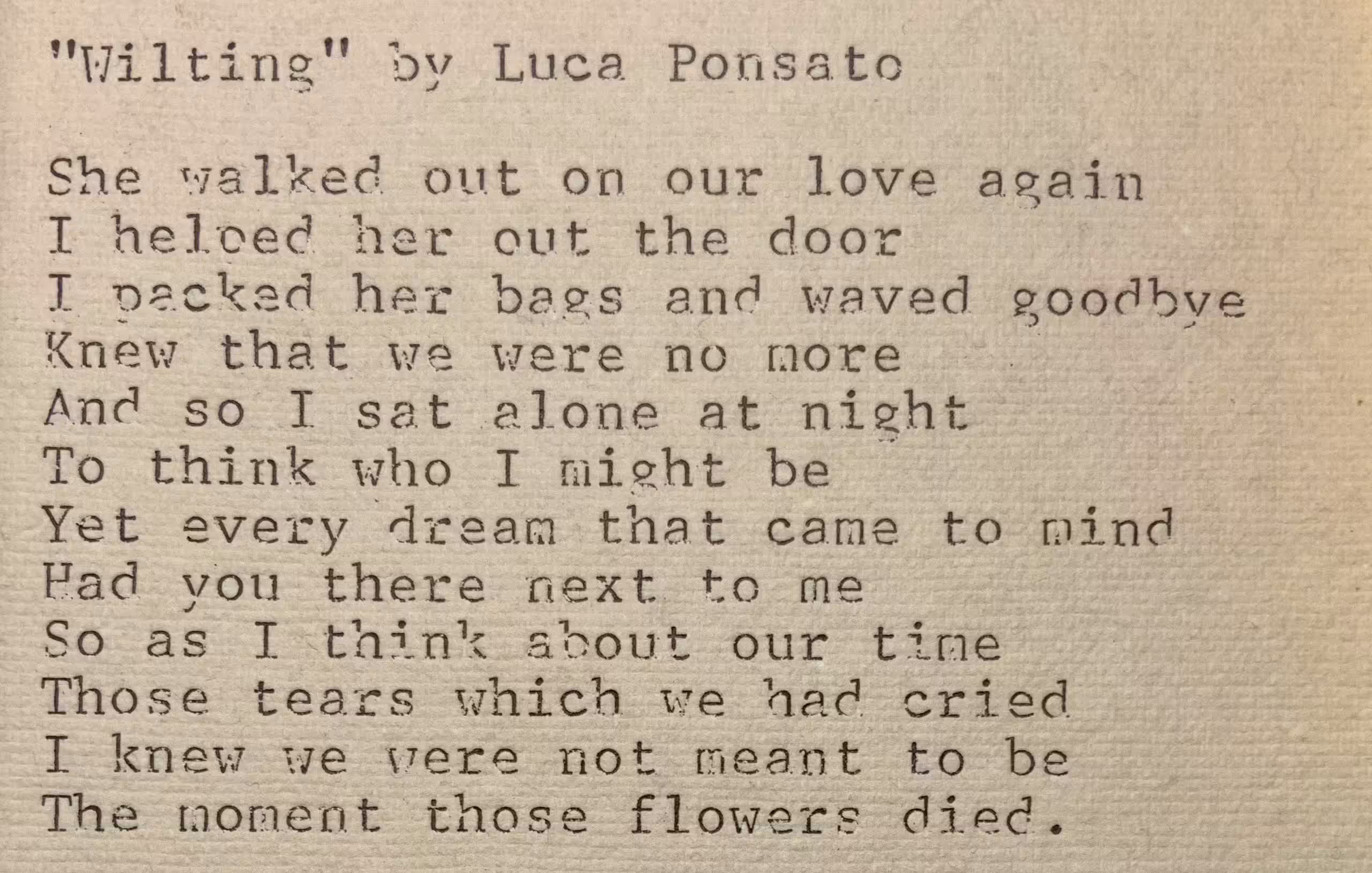 Wilting