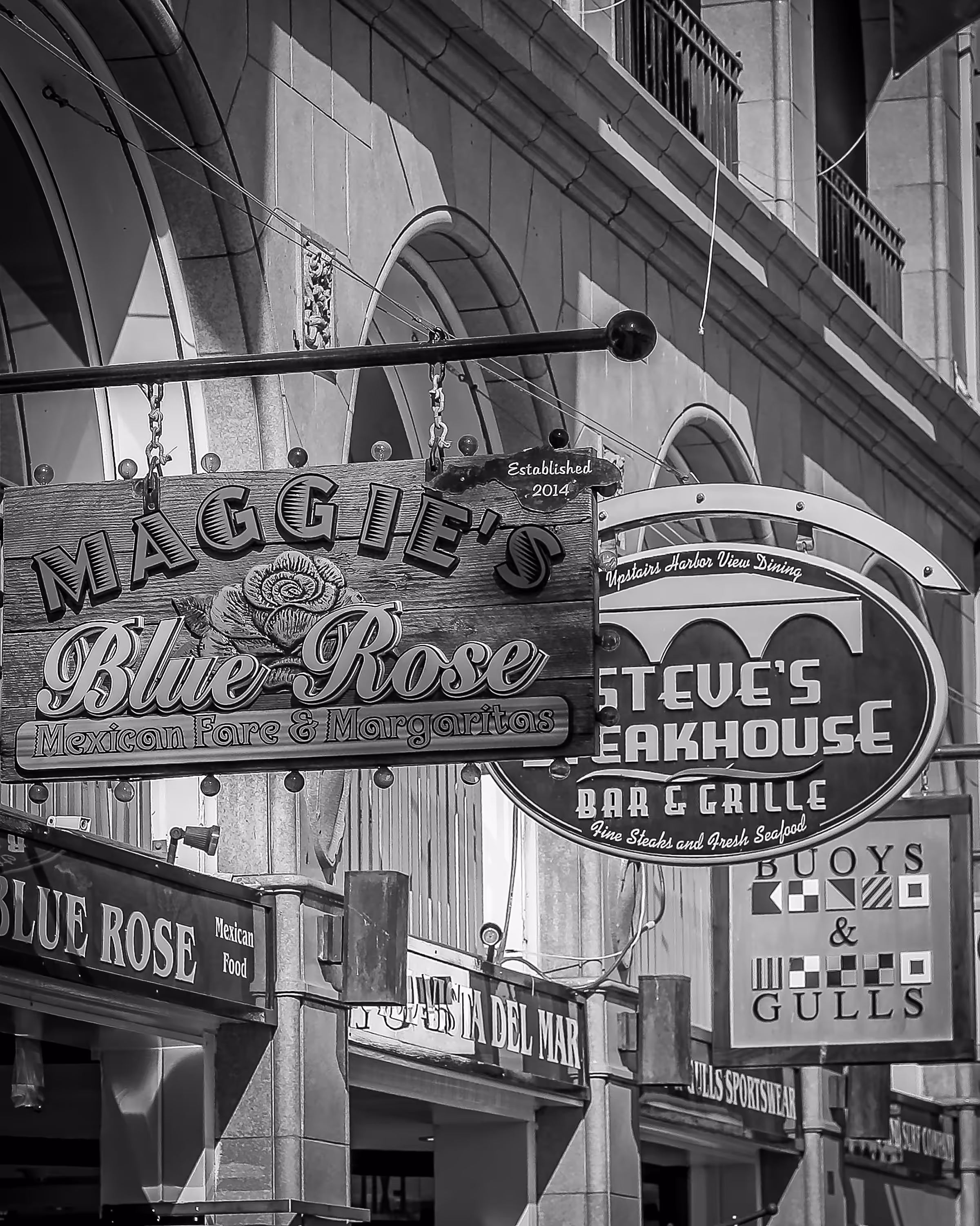 Lily White Black & White: Signs on Catalina Island