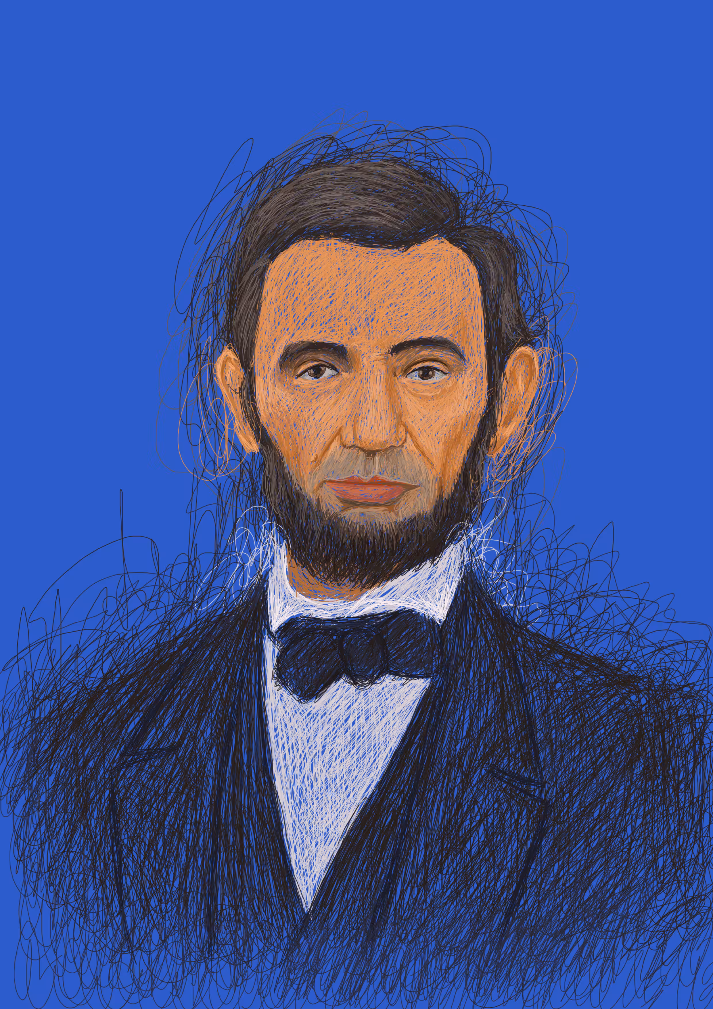 The magic of lines: Abraham Lincoln