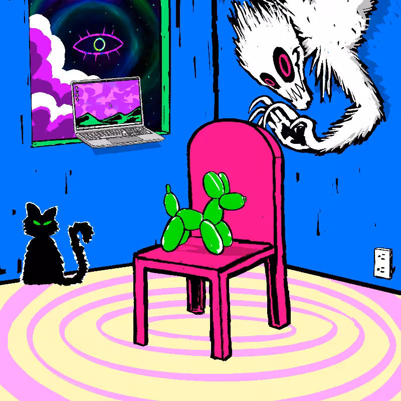 pink chair in the blue room #10