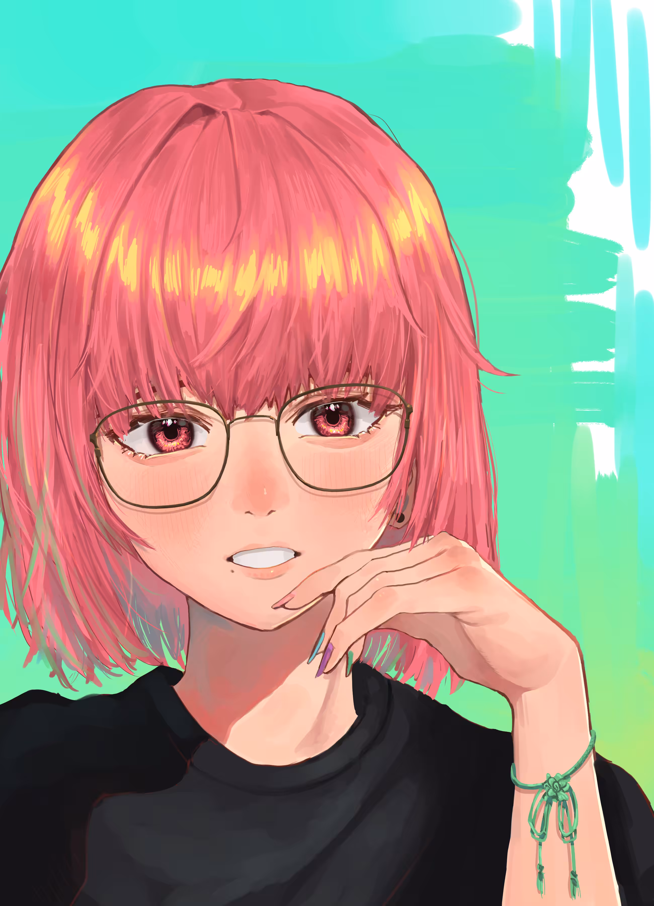 Pink hair - Mina