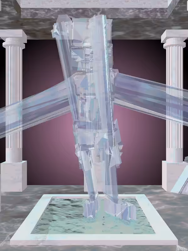 HeavenComputer: The Fading Fragmented Plotting Melted Blue Man #7381