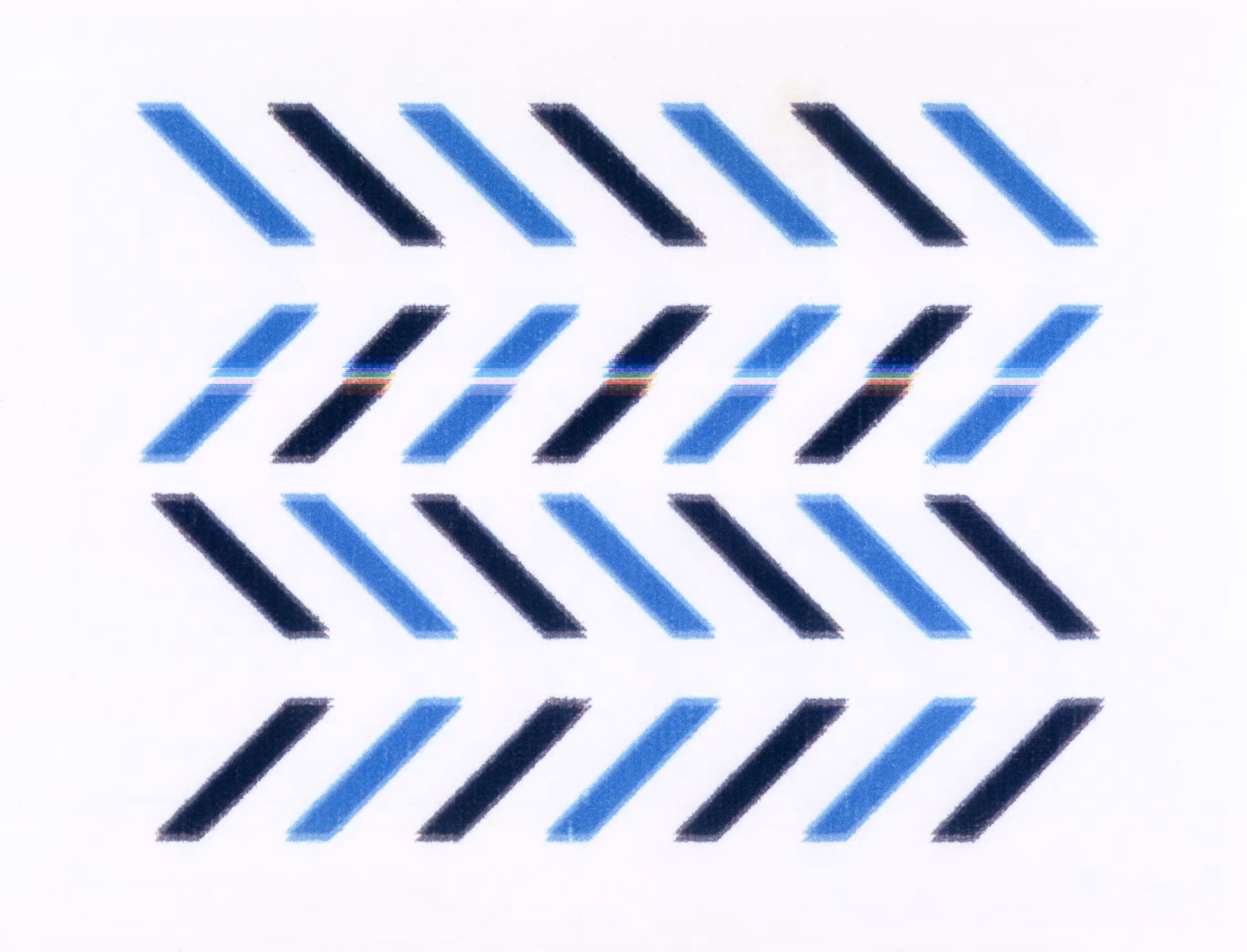 untitled failed print test with chevrons and rainbow 2021