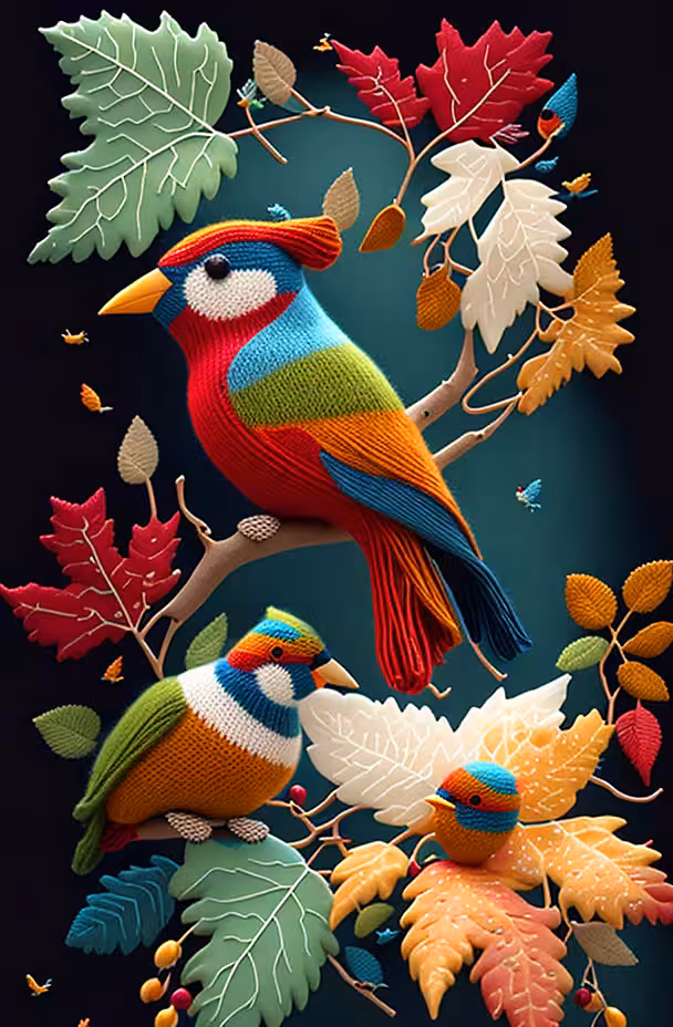 knitted bird #3