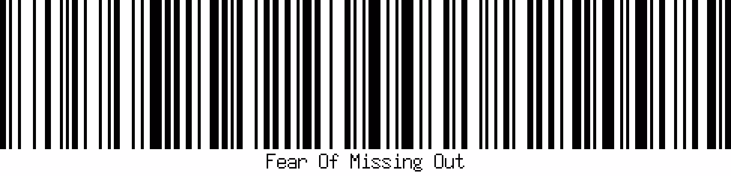 BlockChain Barcodes 09 - Fear Of Missing Out