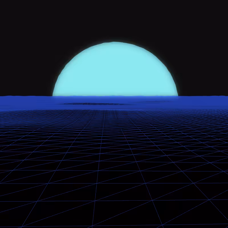 Generative Retrowave Field #58