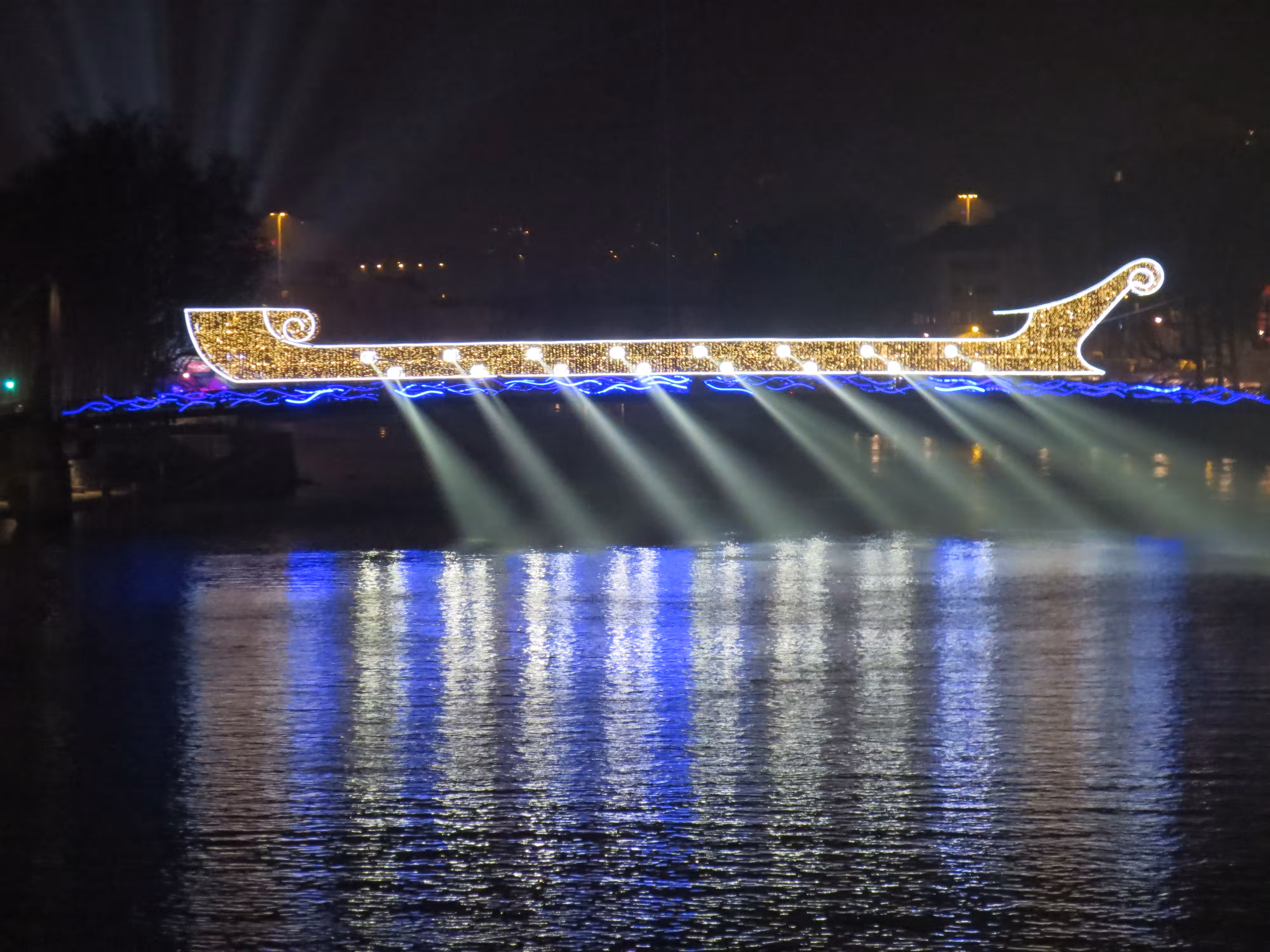 Drakkar Bridge - Lyon Fête des lumières 2016