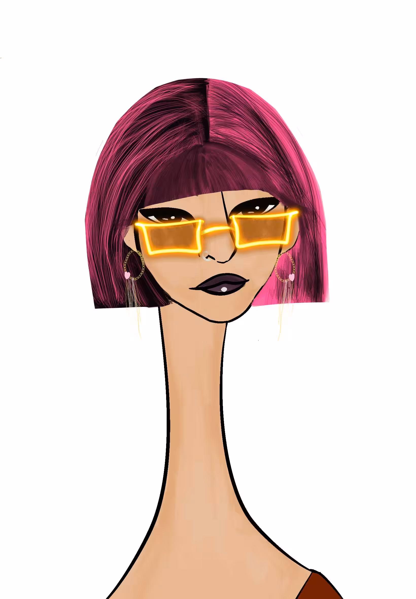 Long Neckie Lady #474