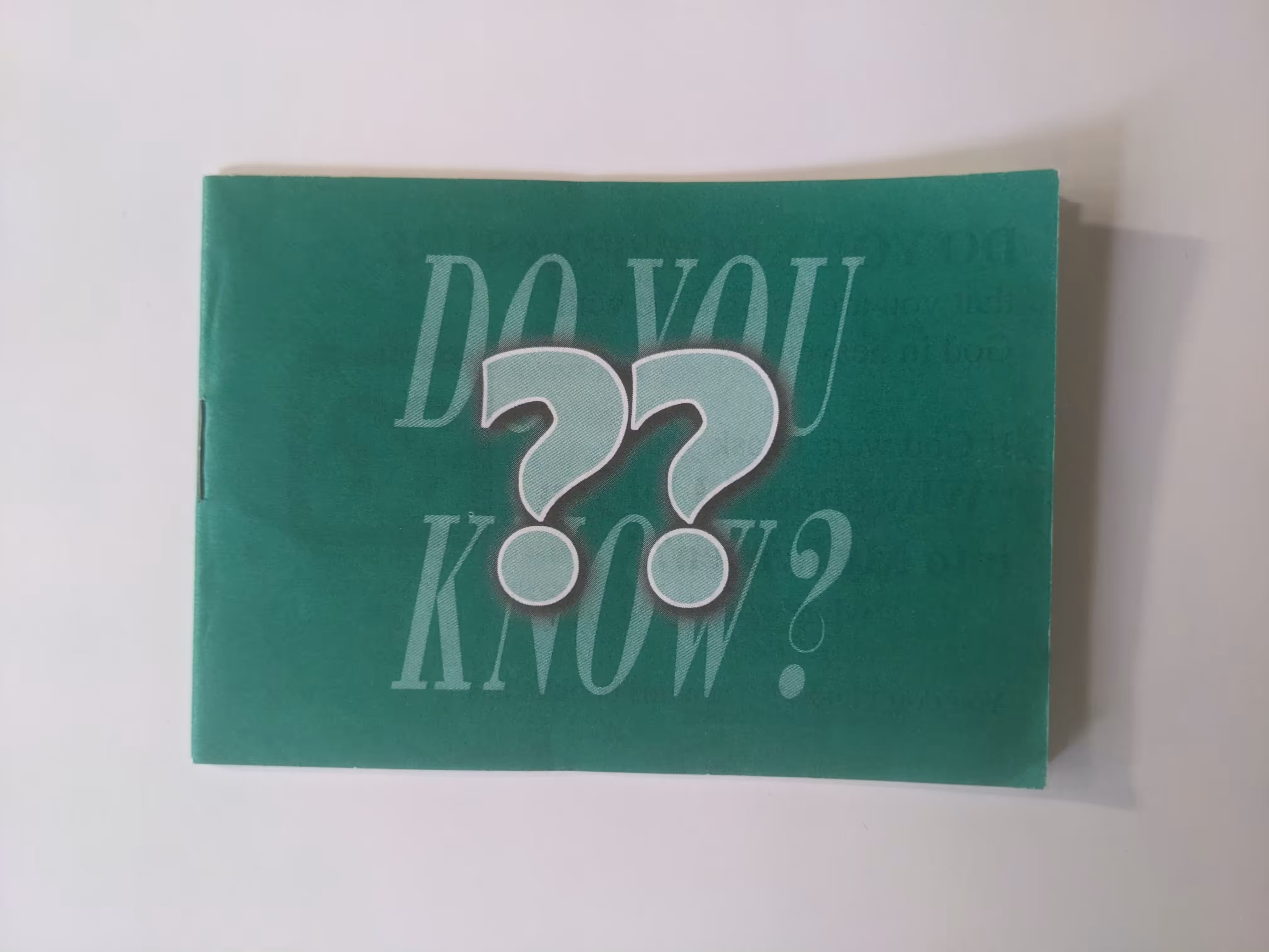 Subway Jesus Pamphlets: Do You Know ??