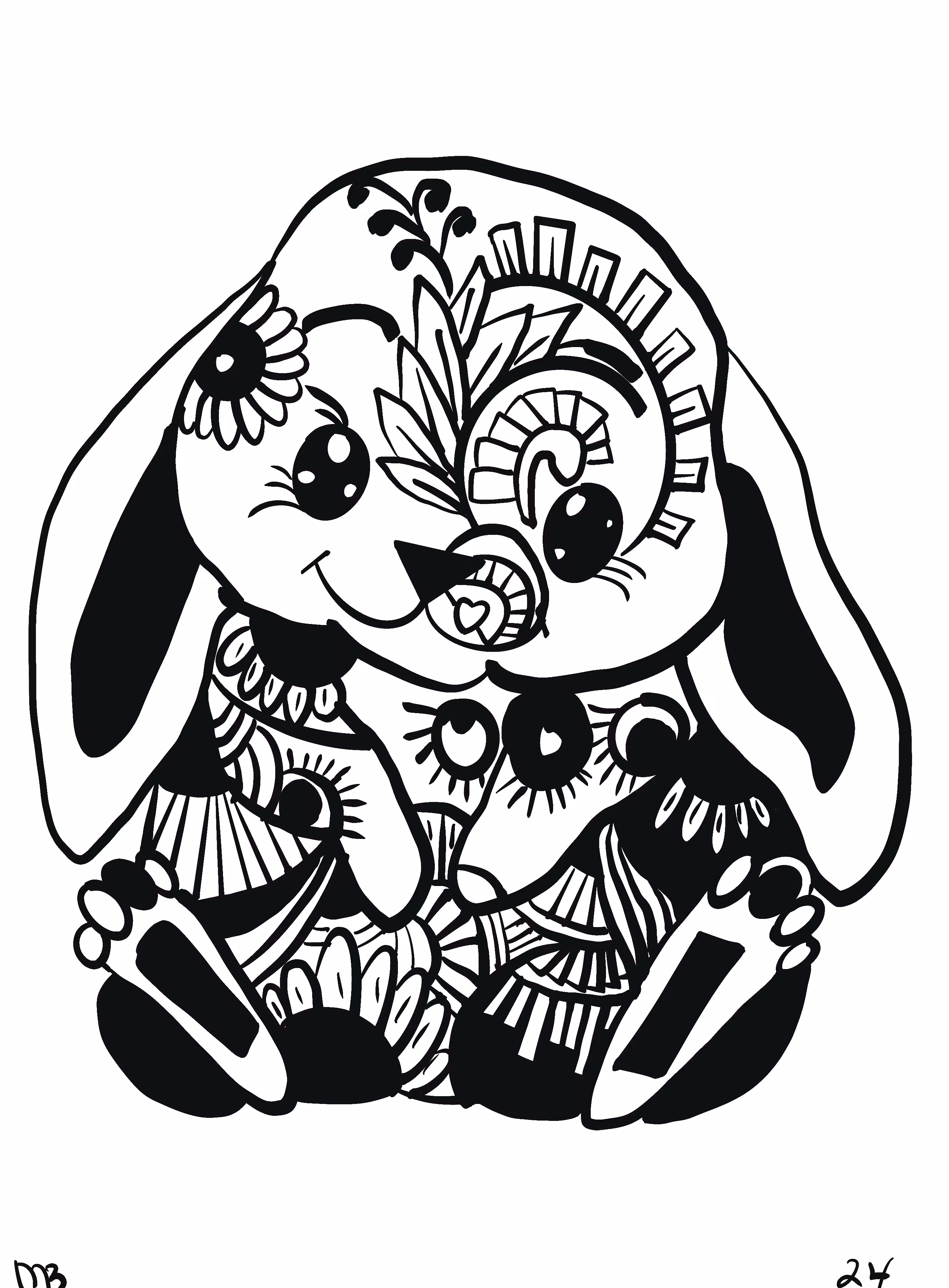 Sweet Bunny Mandala 