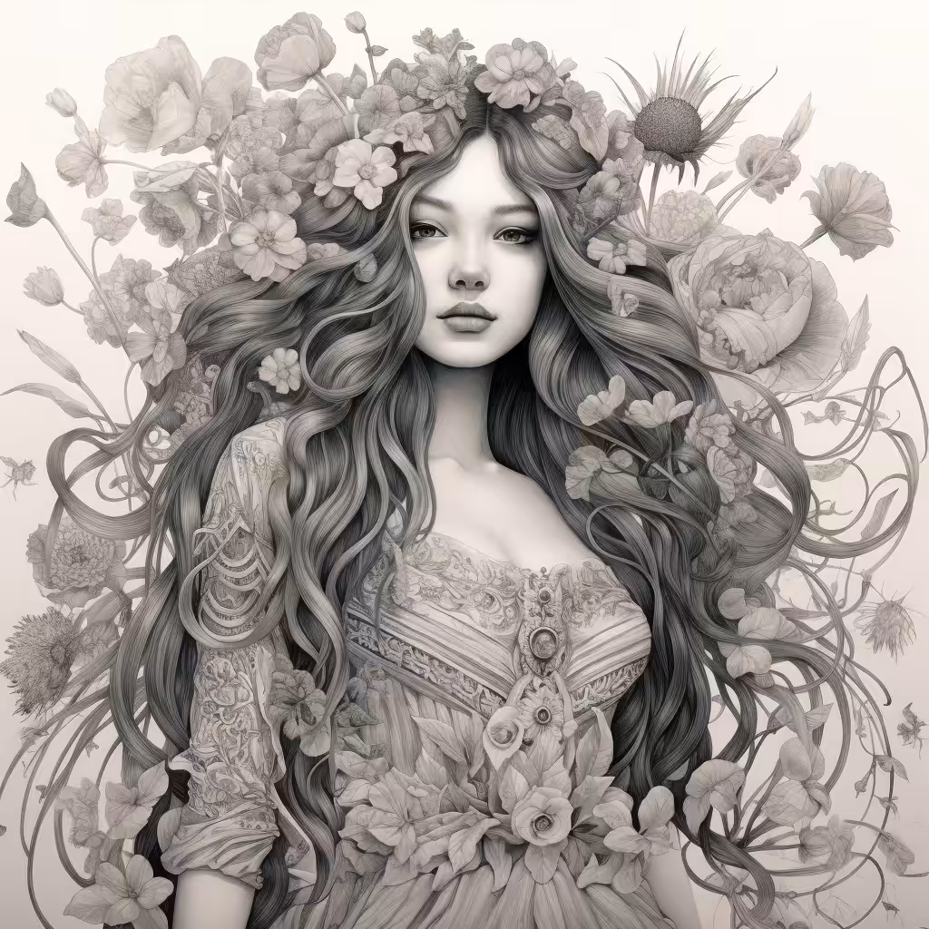 Women is flowers  