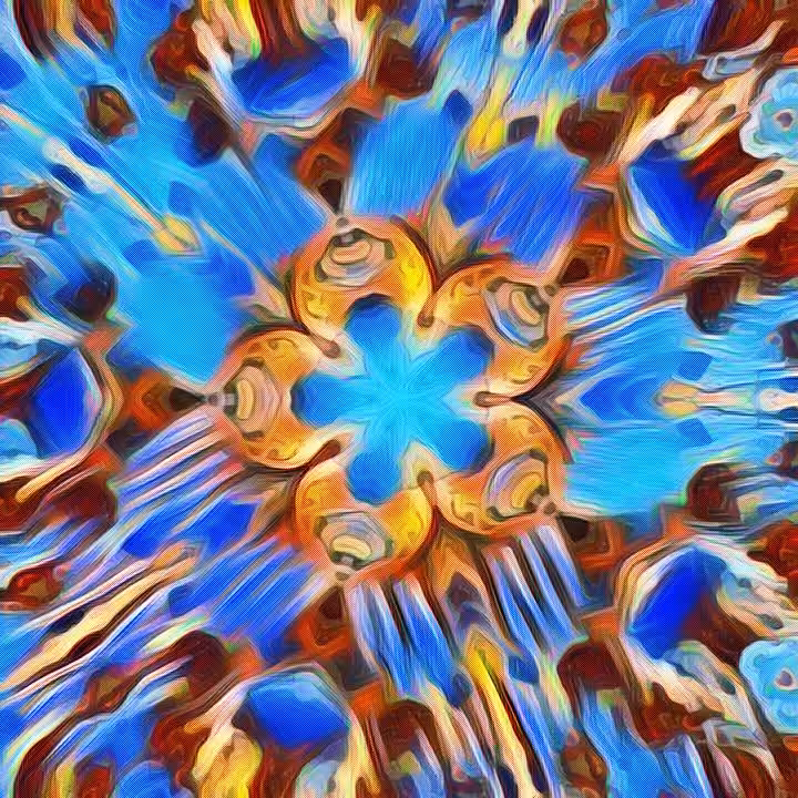 Perfect Abstract Art Polygon: Into the Squares