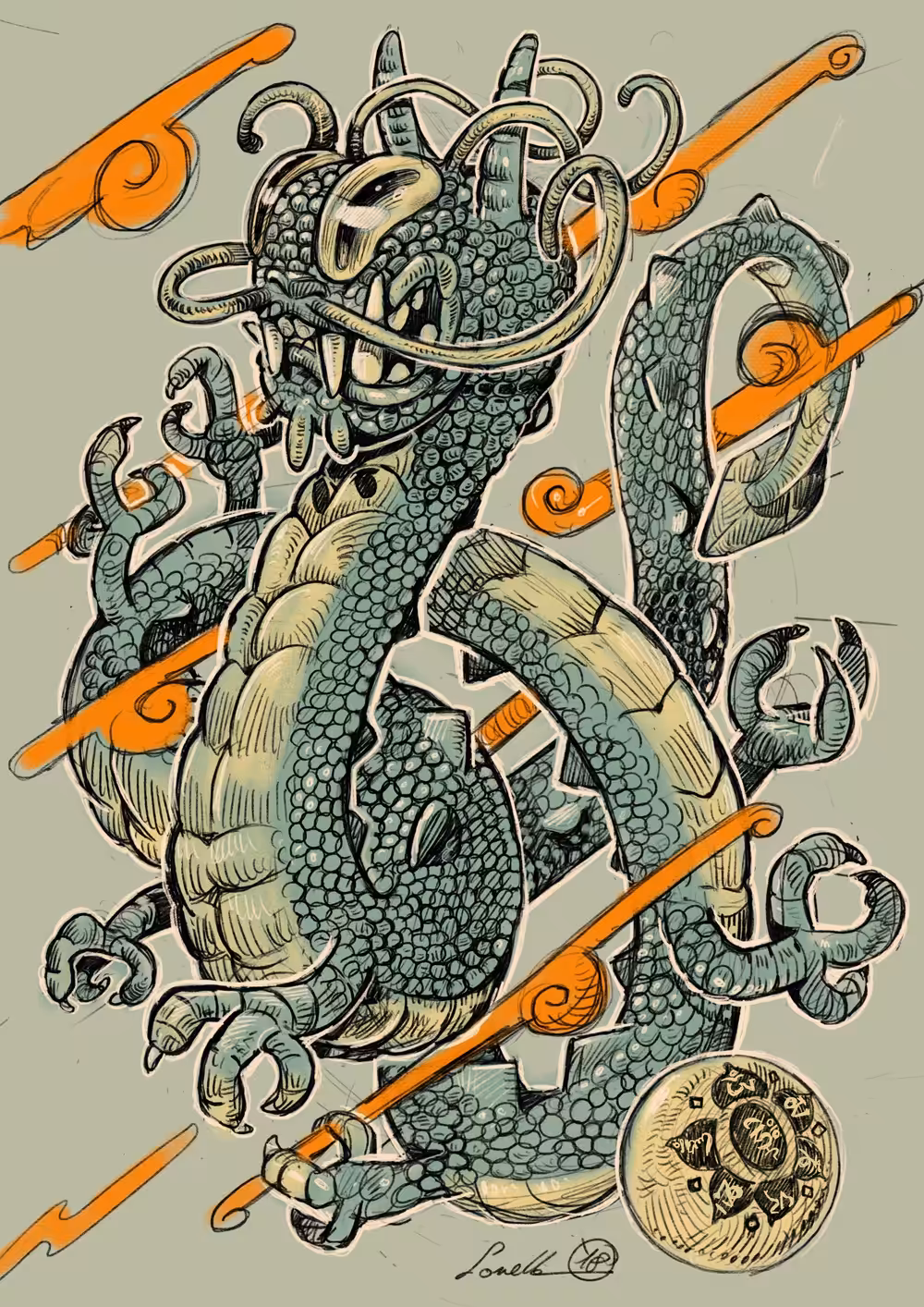 The celestial dragon rough