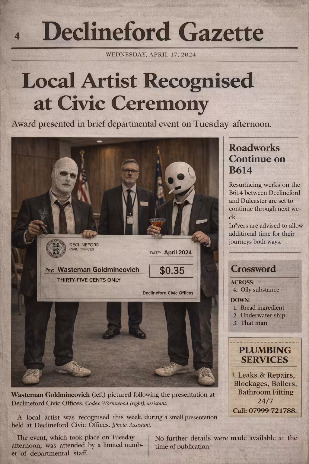 Local Artist Recognised at Civic Ceremony™