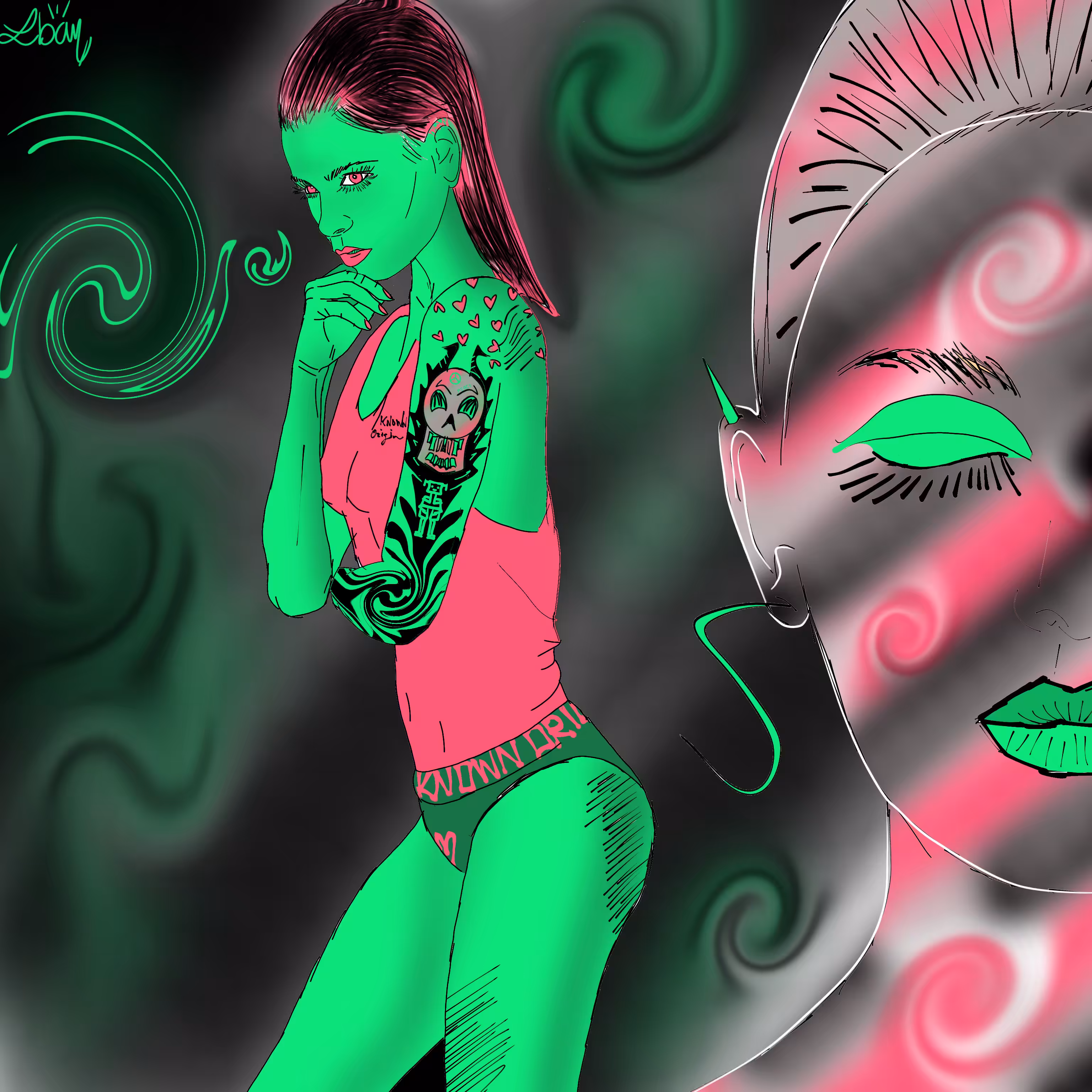 The Green Tattooed Girl