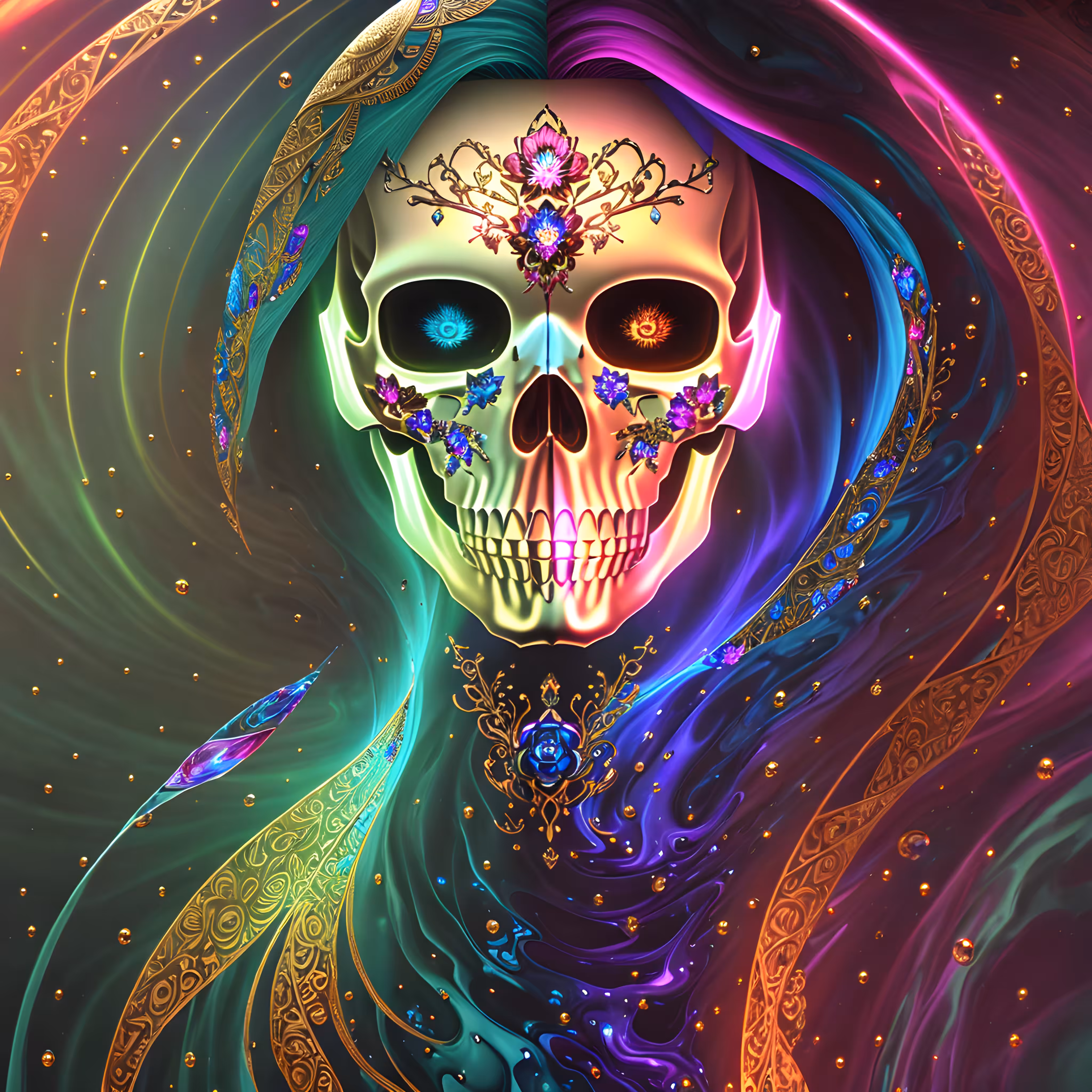"Skull Symphony #21" 🕯️🌹💎
