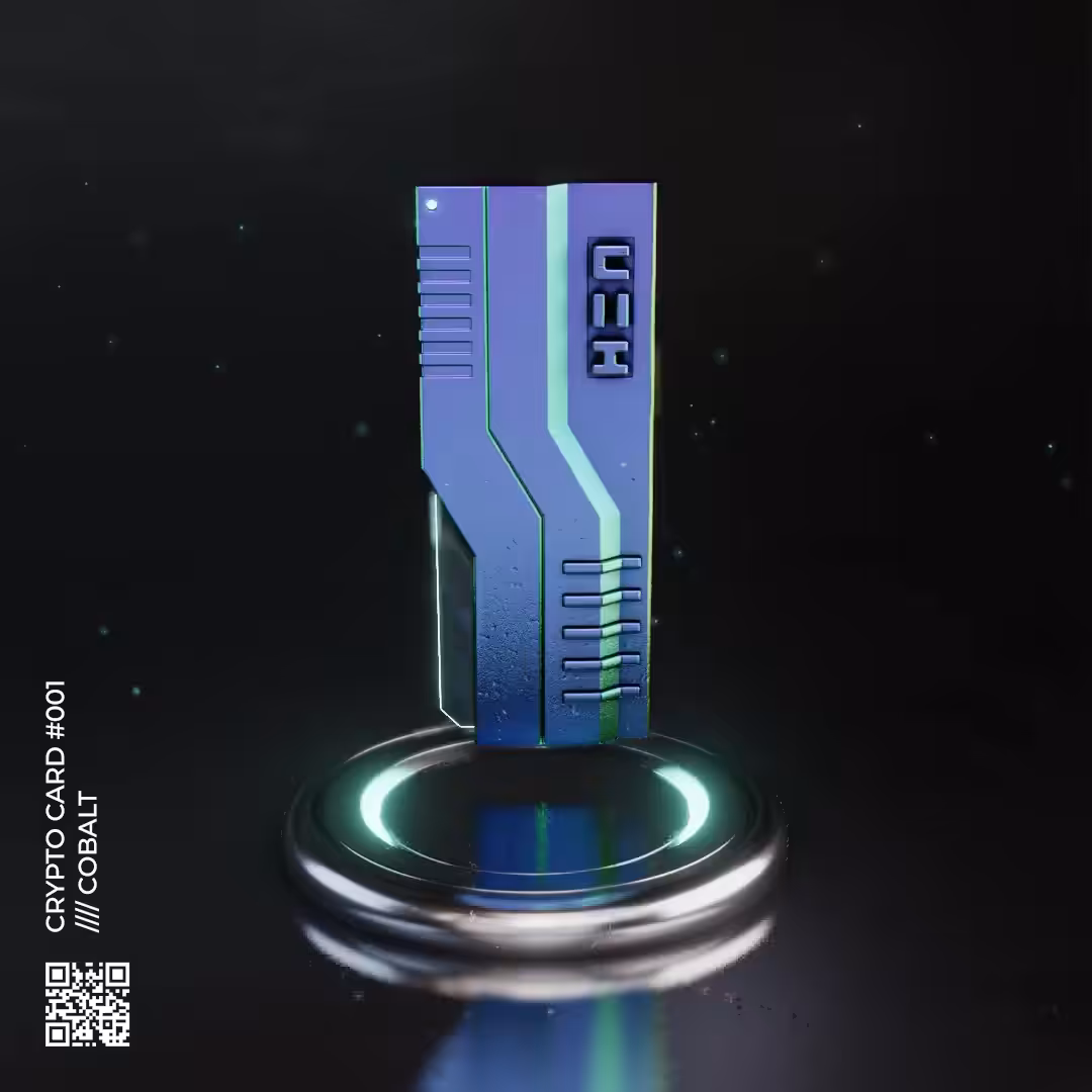 CRYPTO CARD #001 COBALT