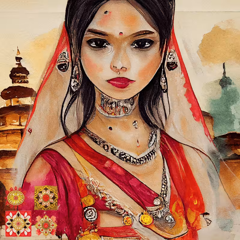 Hindu girl in Red #4