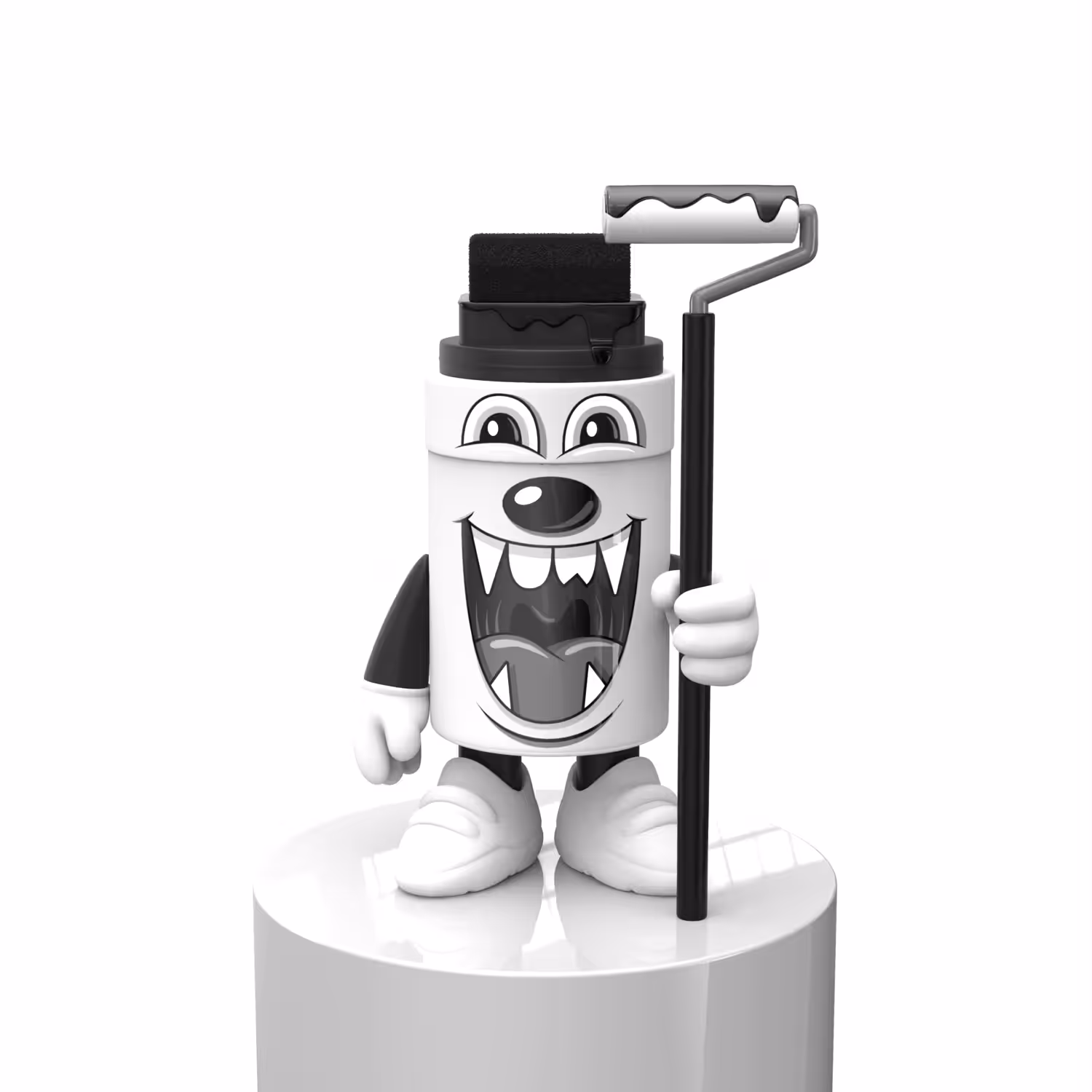 Greg Mike Marker Mascot (B&W)