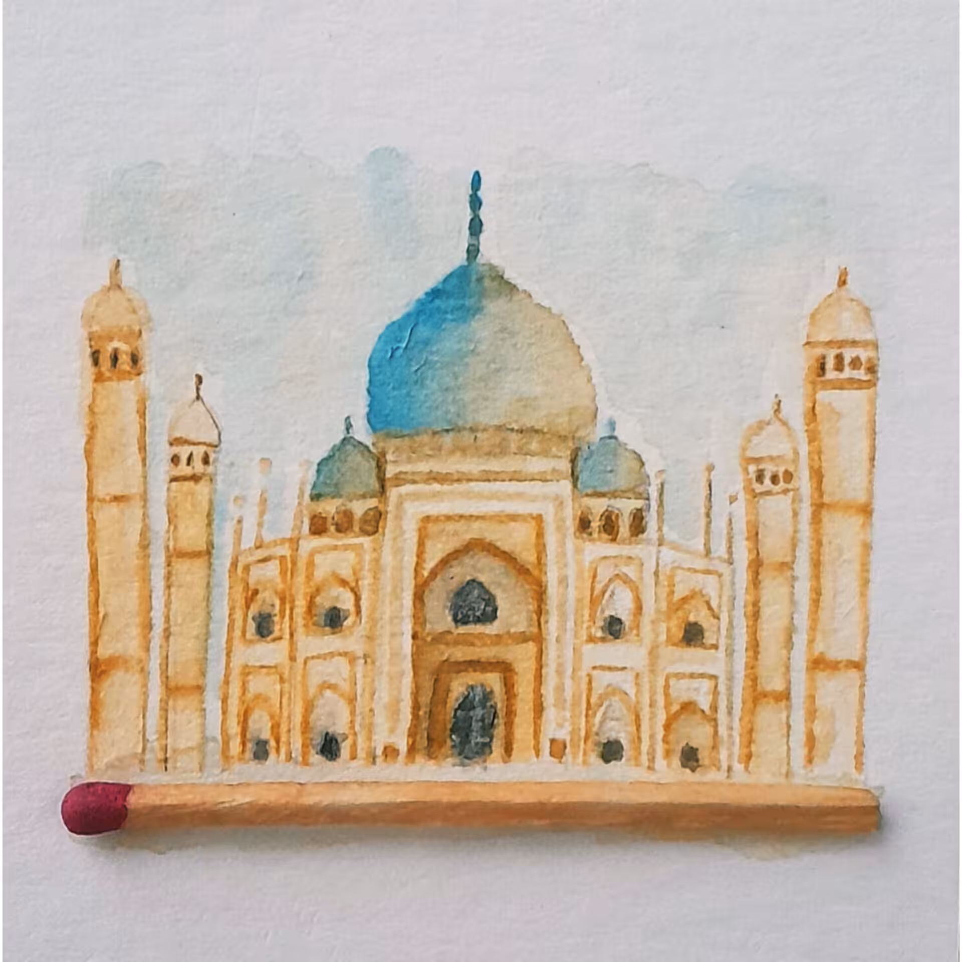  Matchstick: Taj mahal 