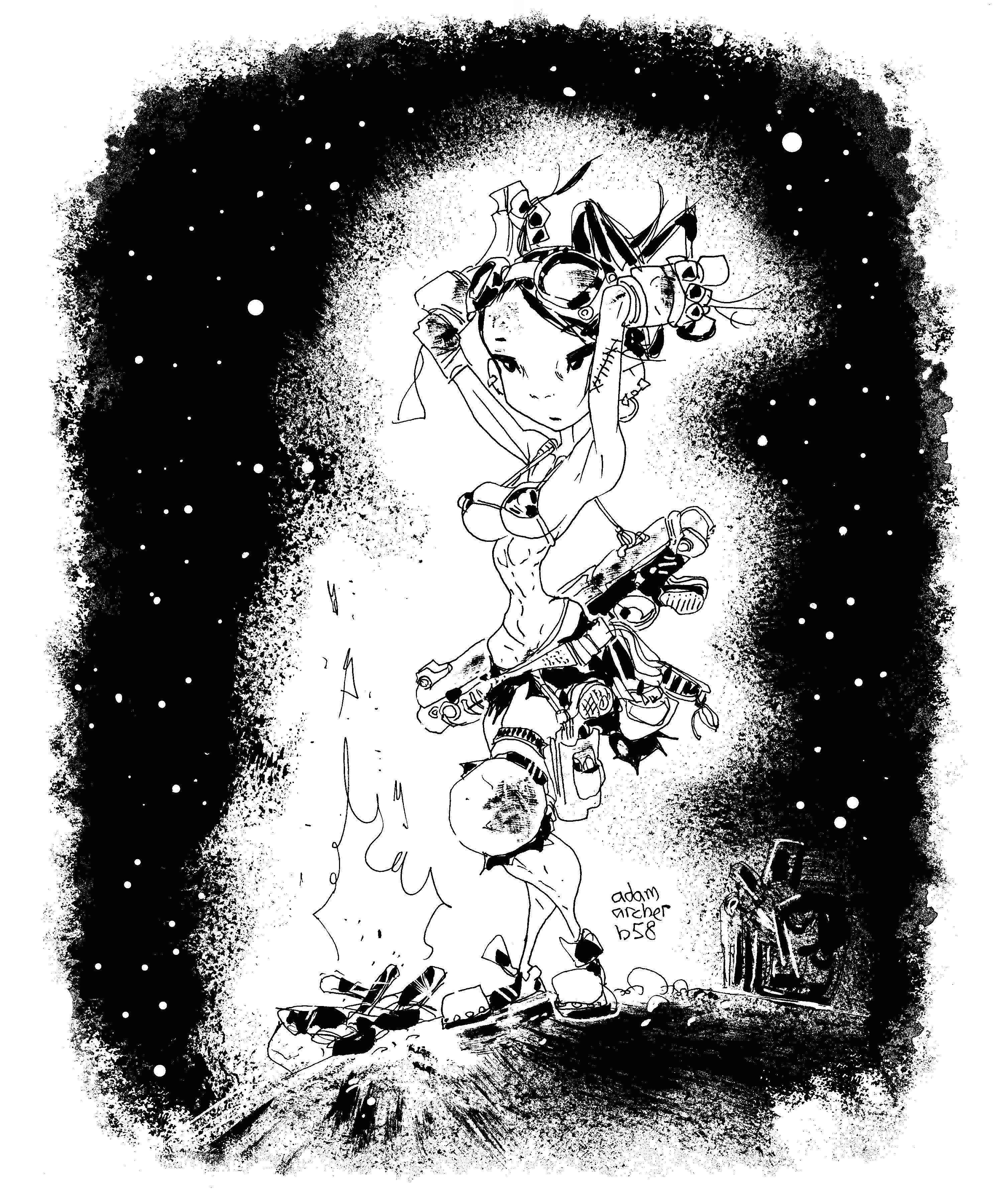 adam archer's doodles: black series 058