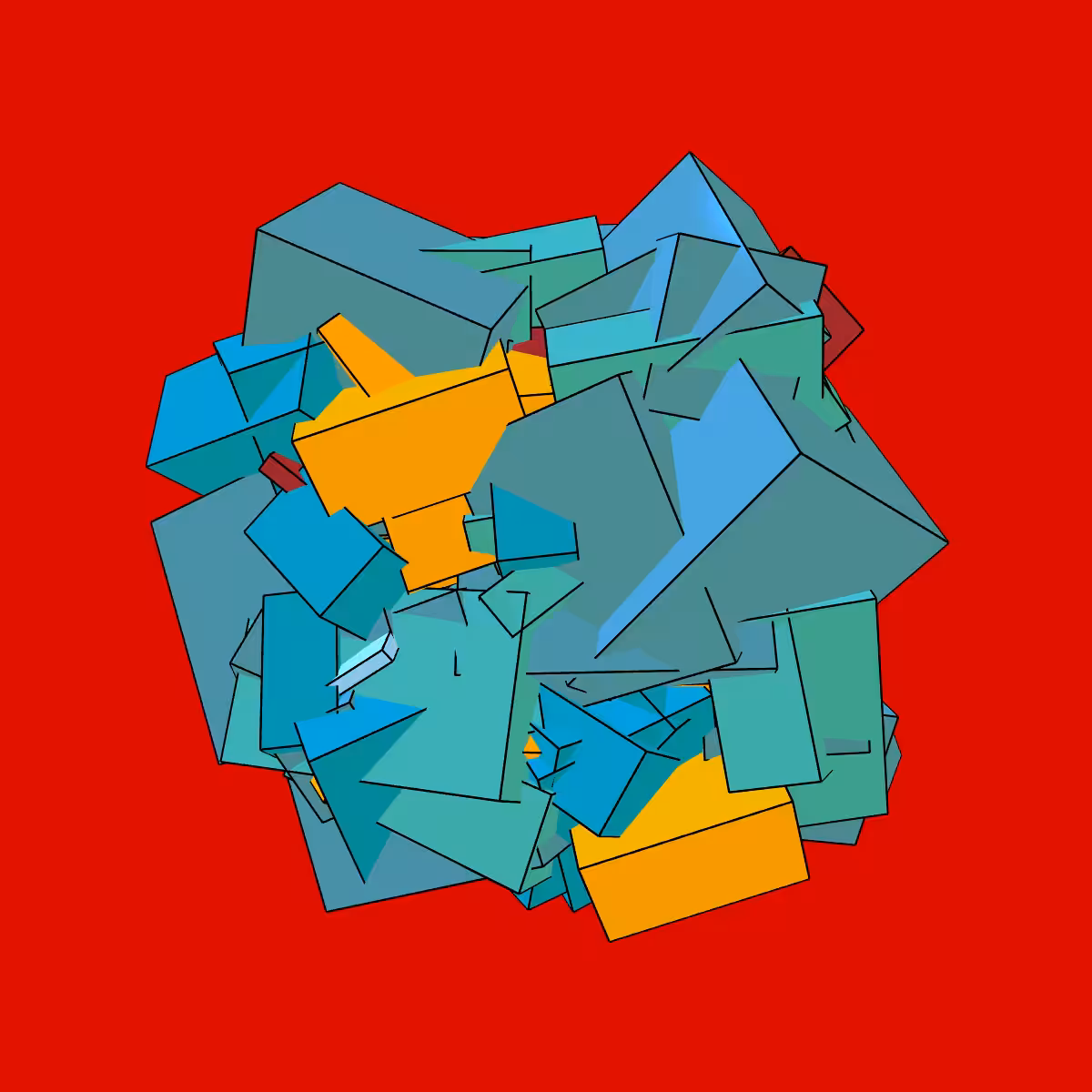 Asymmetric stacked boxes #16