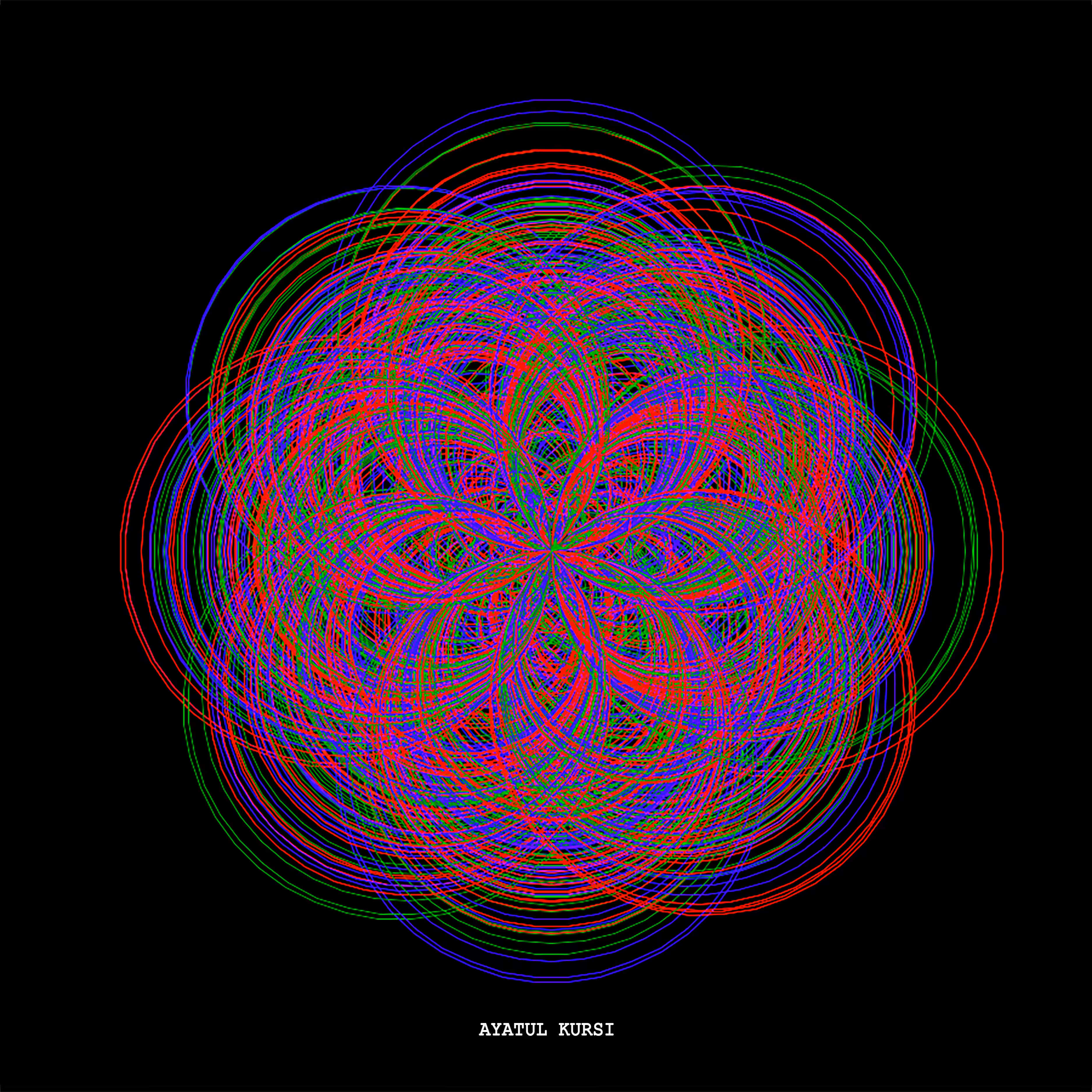 Generated Image From Sound #1: Ayatul Kursi