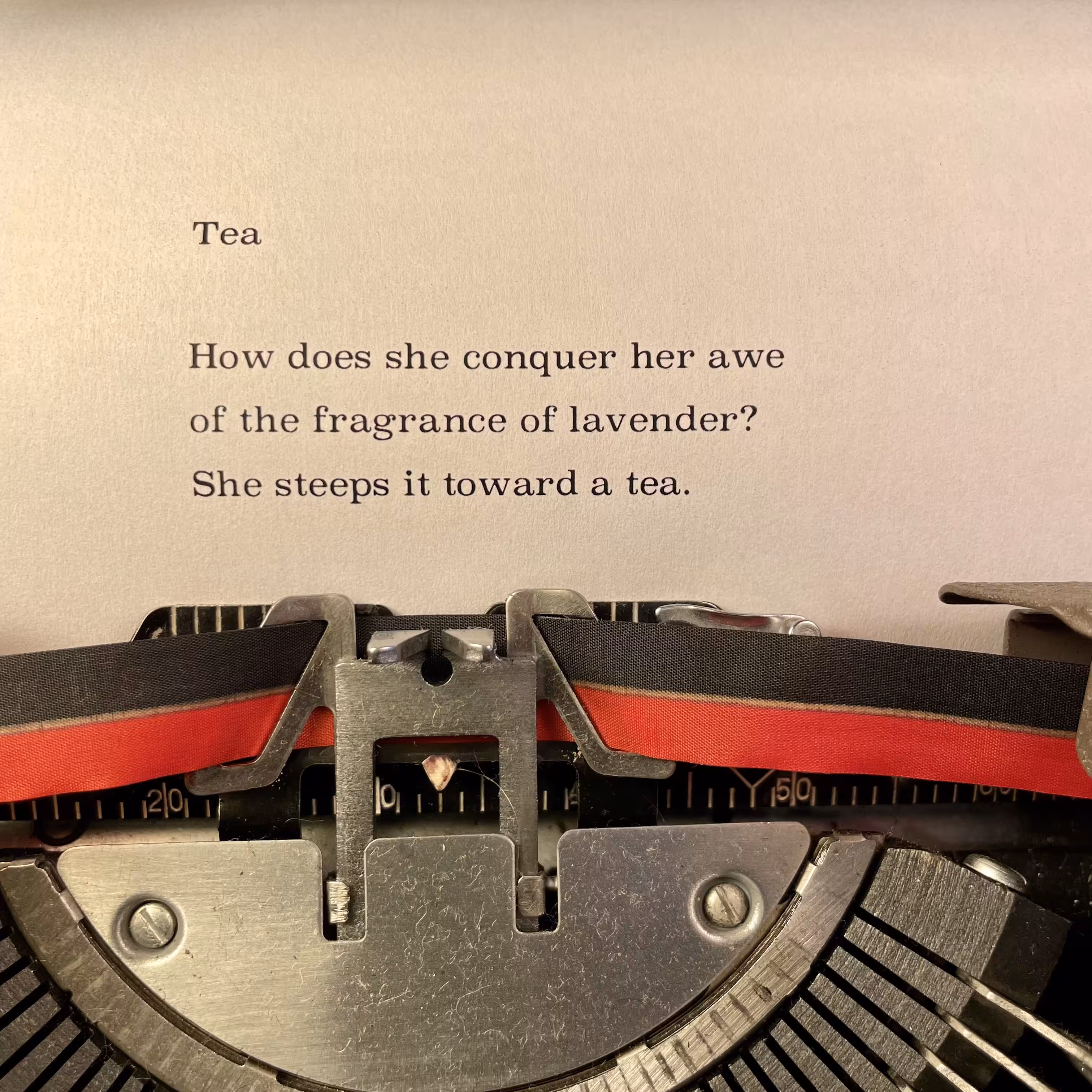 Love Poem Tercets: Tea