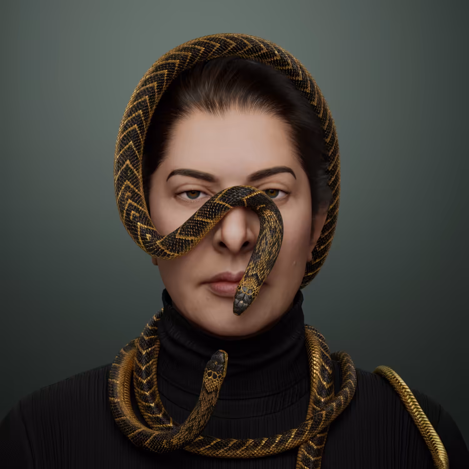 MAE Drop Art: Portrait with Snakes #379