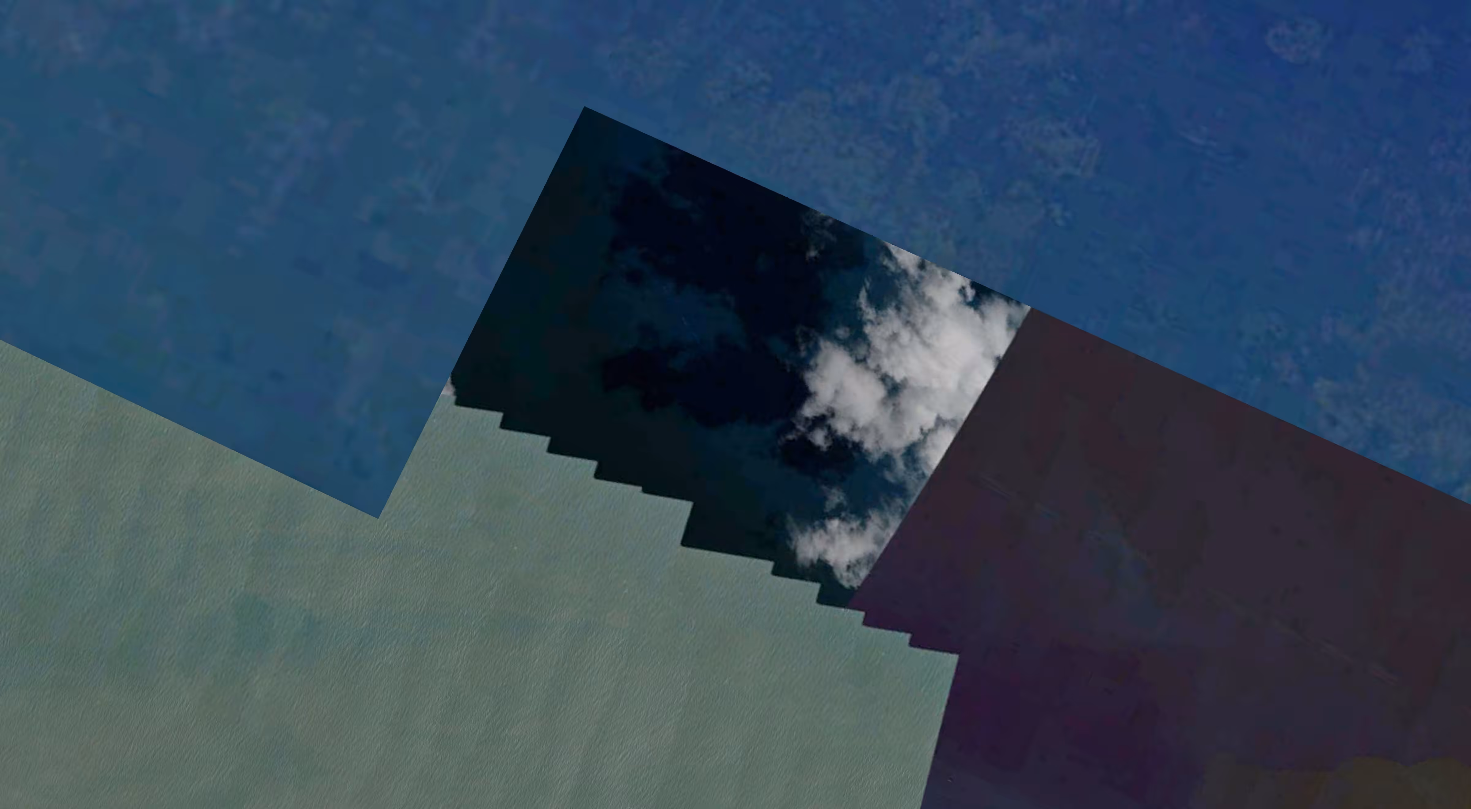 untitled (going south, cloud and sea split #1)
